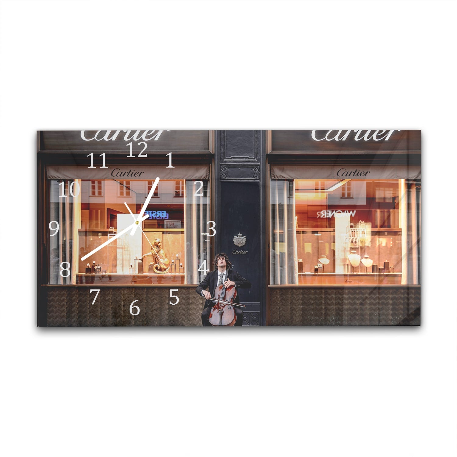 Wanduhr 60x30 - Cartier-Geschäft