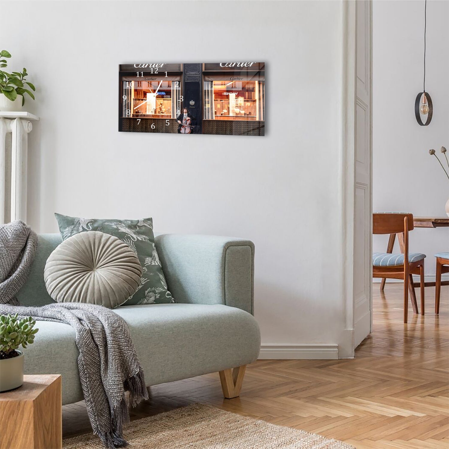 Wanduhr 60x30 - Cartier-Geschäft