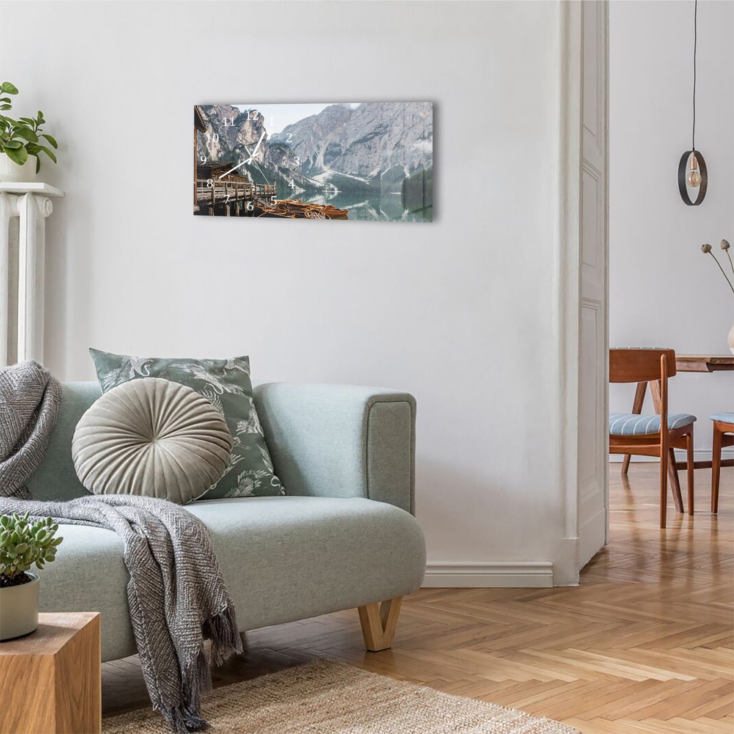 Wanduhr 60x30 - Pragser Wildsee