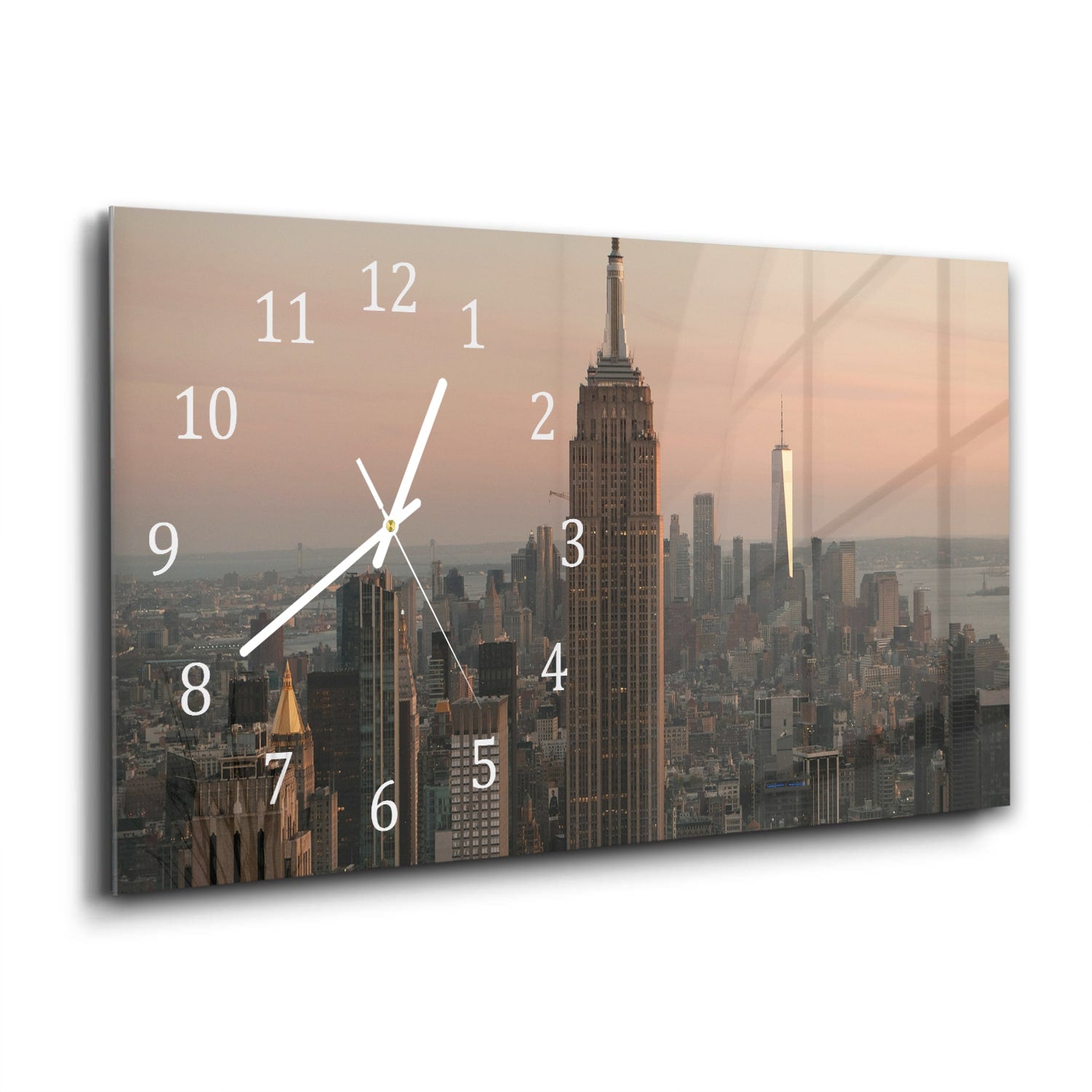 Wanduhr 60x30 - Manhattan Skyline