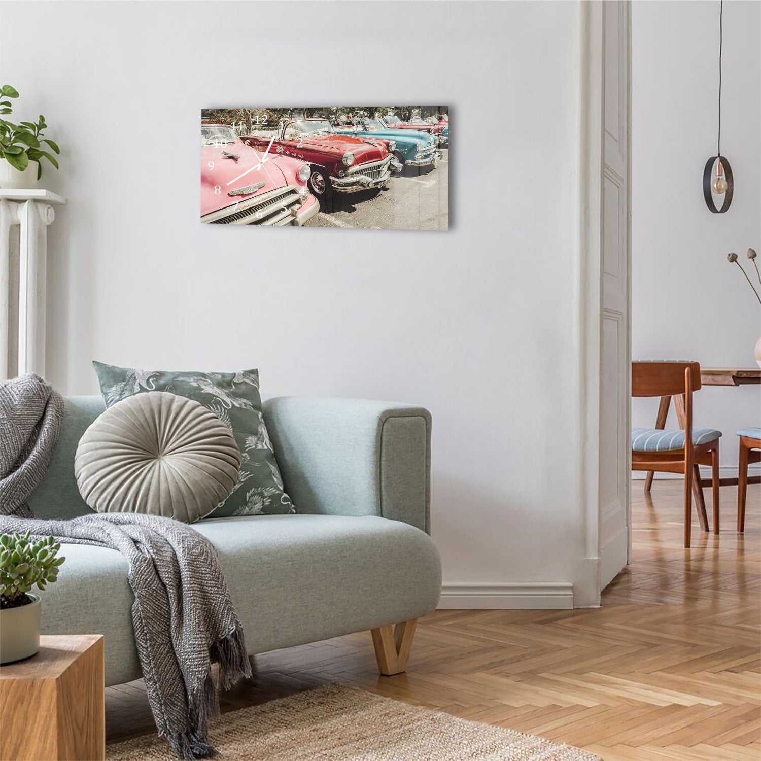 Wanduhr 60x30 - Chevrolet Bel Air