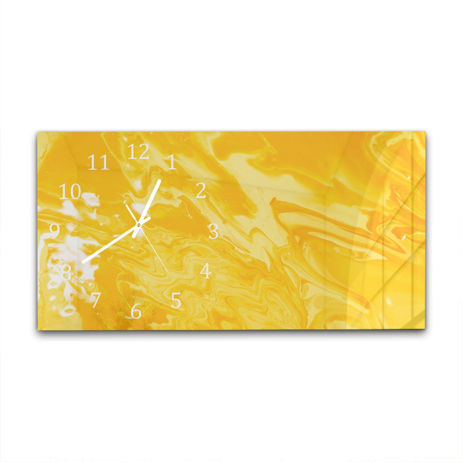 Wanduhr 60x30 - Abstrakt gelb