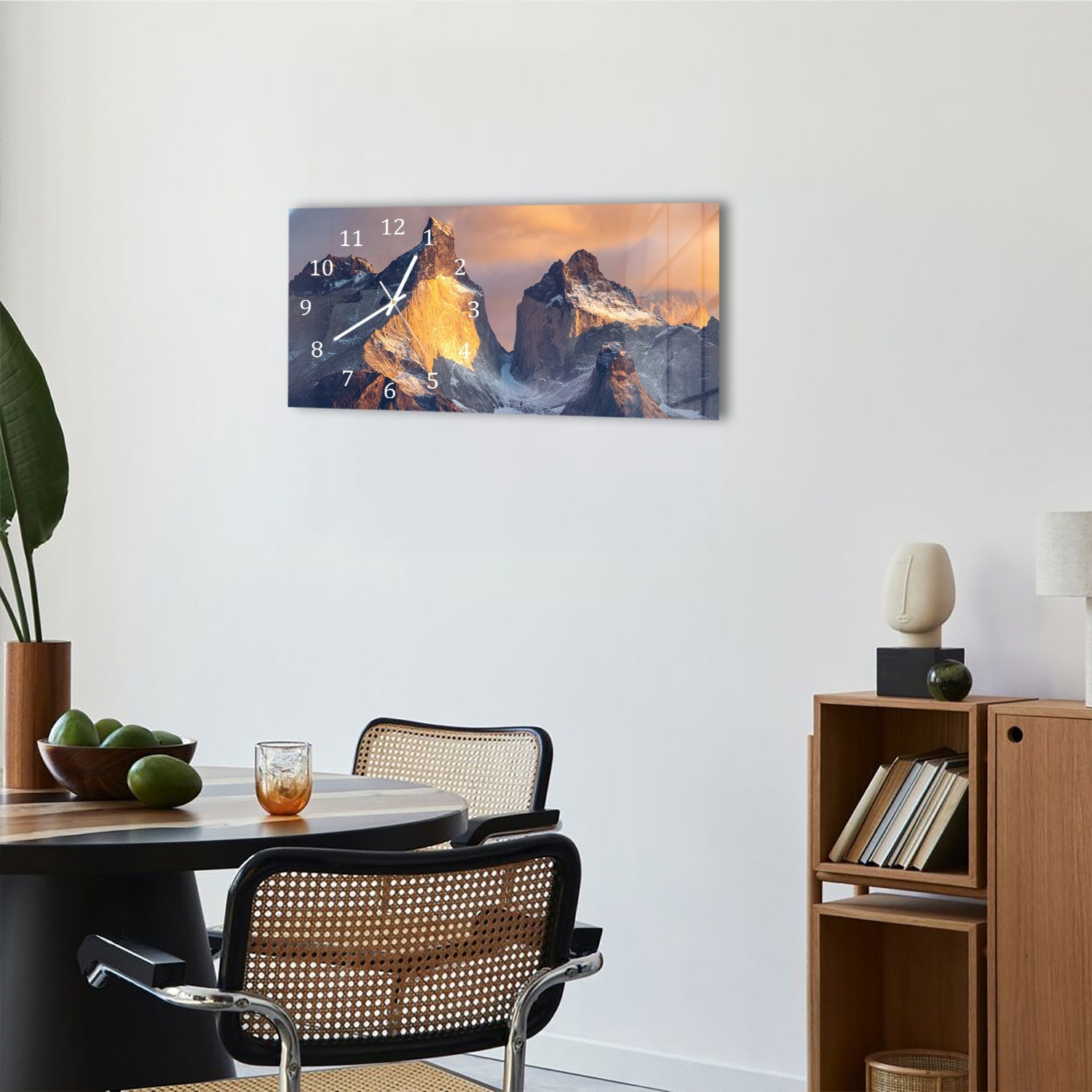 Wanduhr 60x30 - Hohe raue Berge