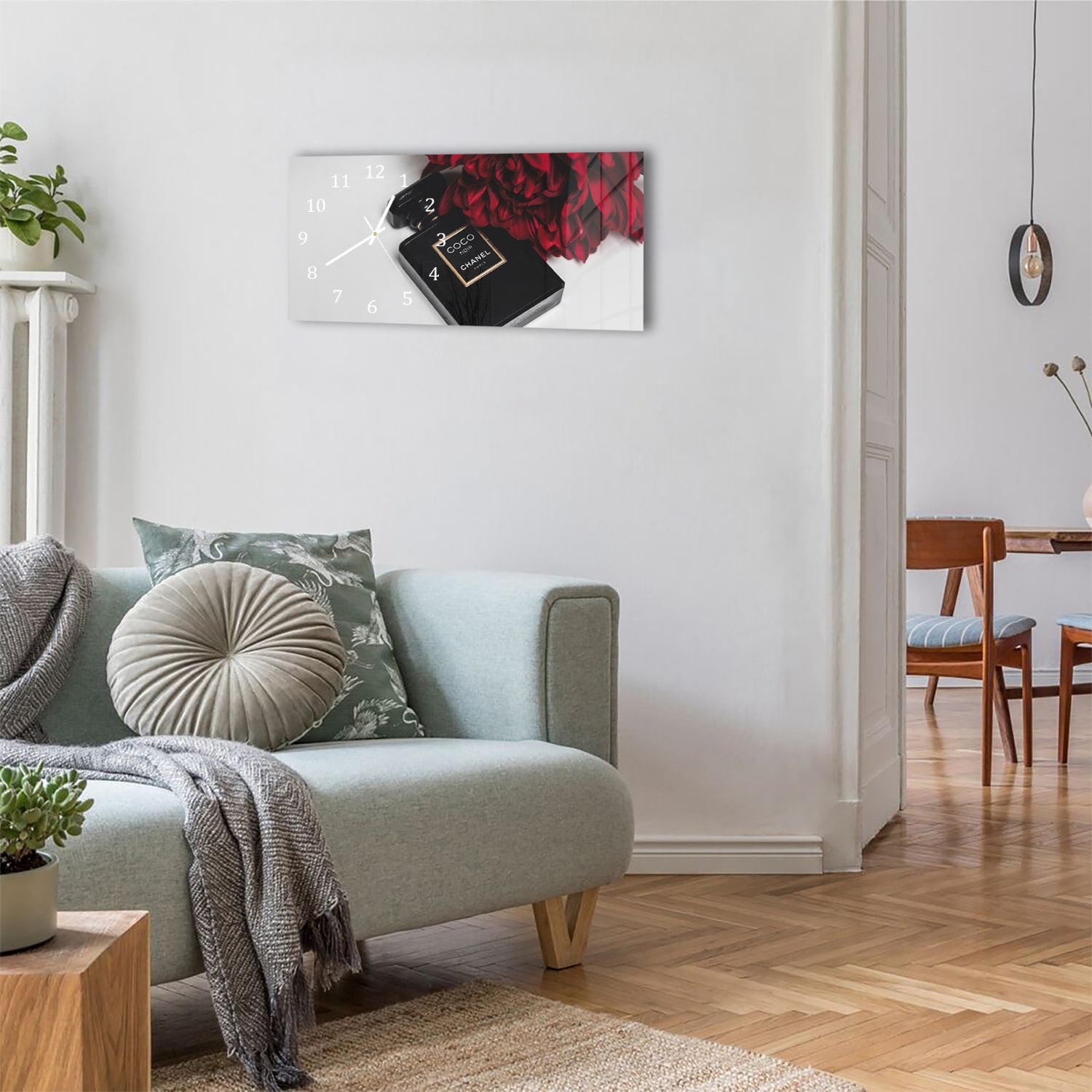 Wanduhr 60x30 - Coco Chanel Parfüm