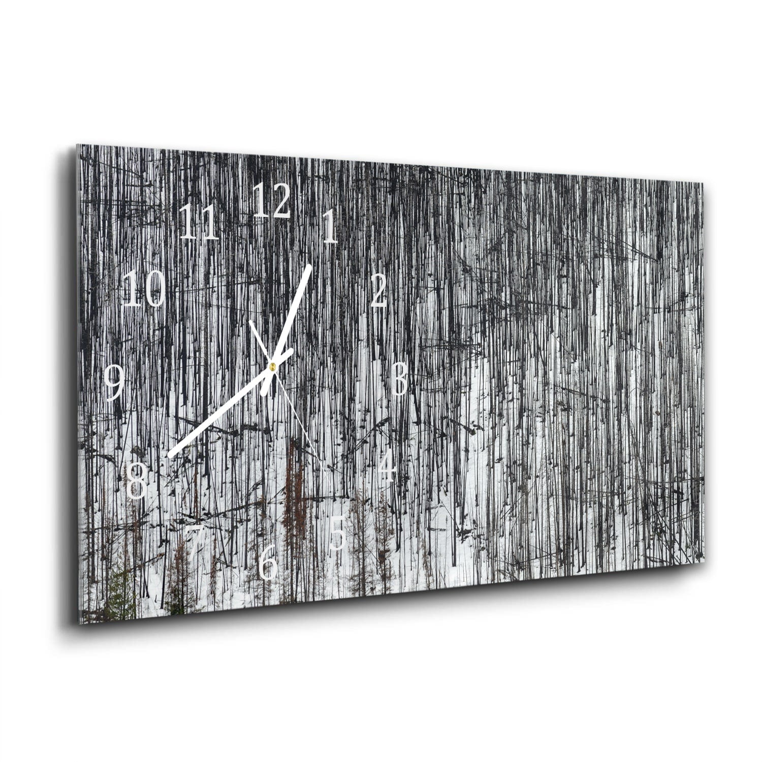 Wanduhr 60x30 - Winterwald