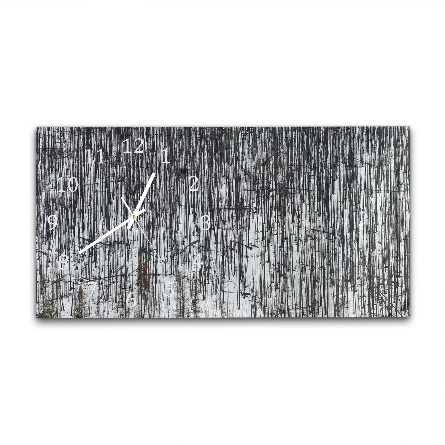 Wanduhr 60x30 - Winterwald
