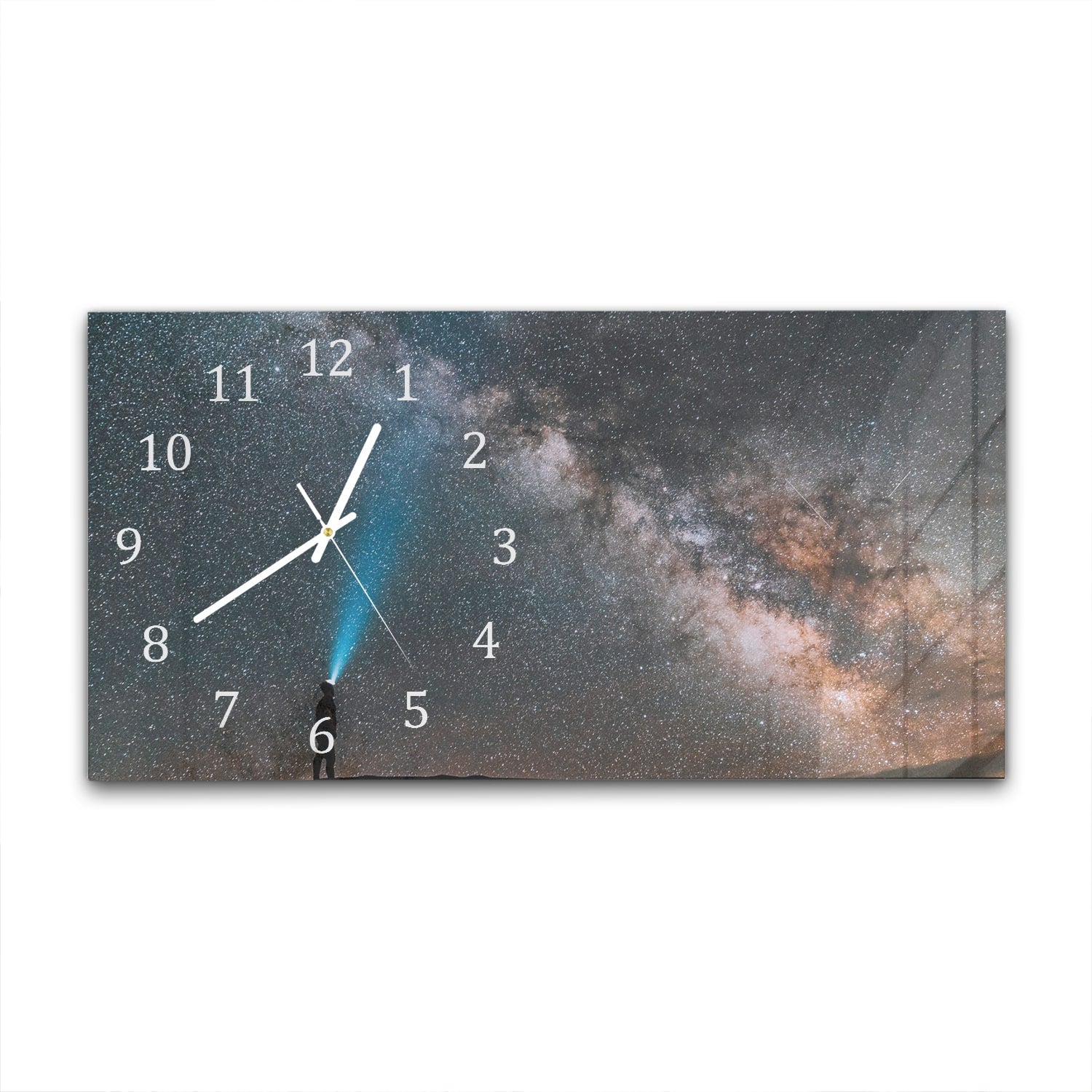 Wanduhr 60x30 - Sternengucken unter der Milchstraße