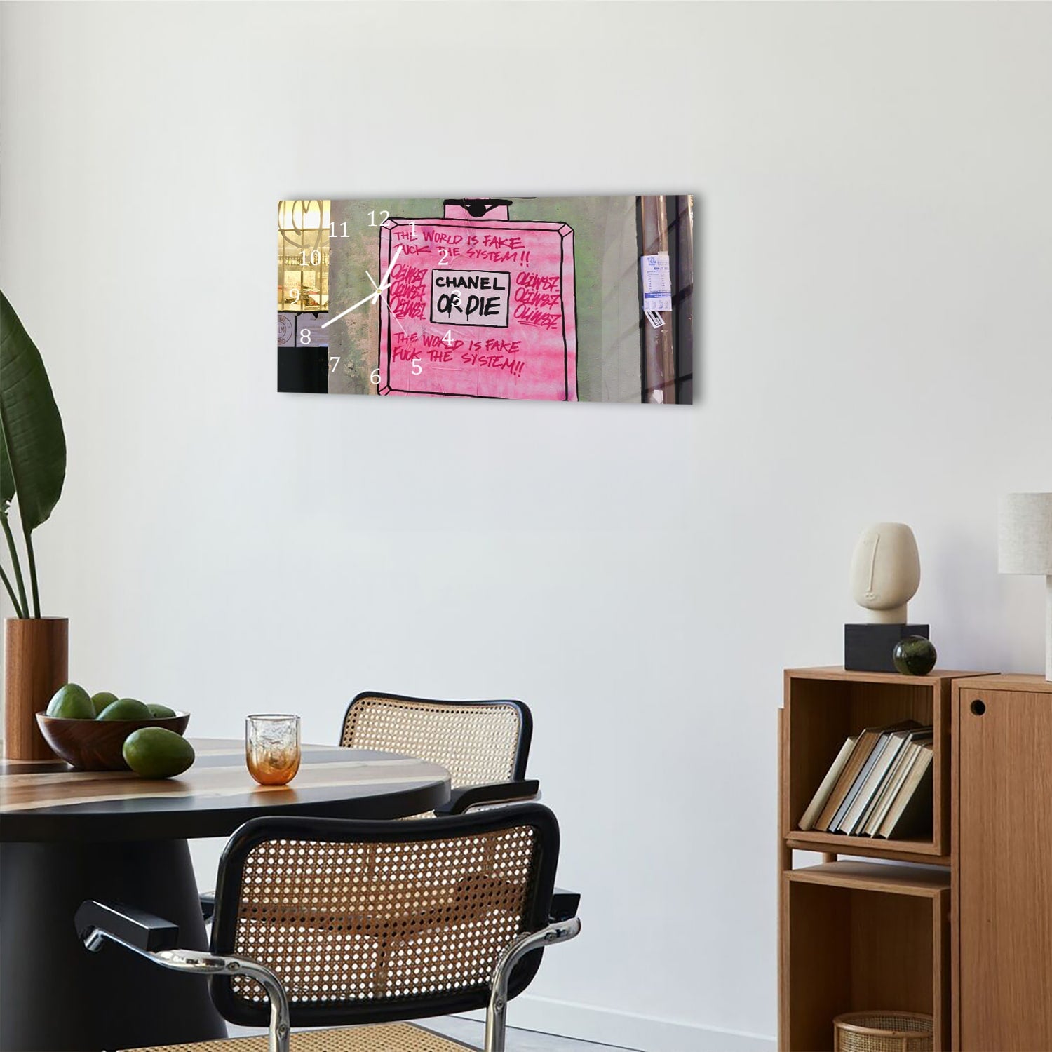 Wanduhr 60x30 - Chanel or Die Art