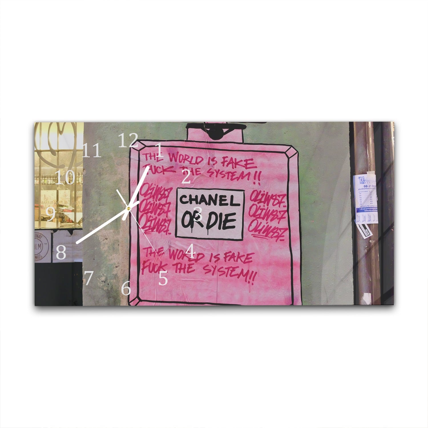 Wanduhr 60x30 - Chanel or Die Art