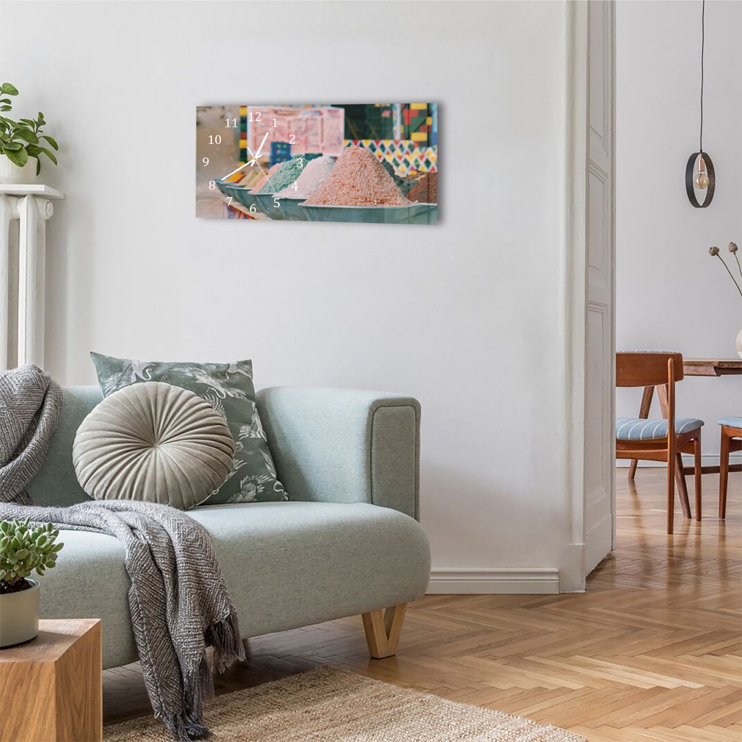 Wanduhr 60x30 - Gewürze und Salz