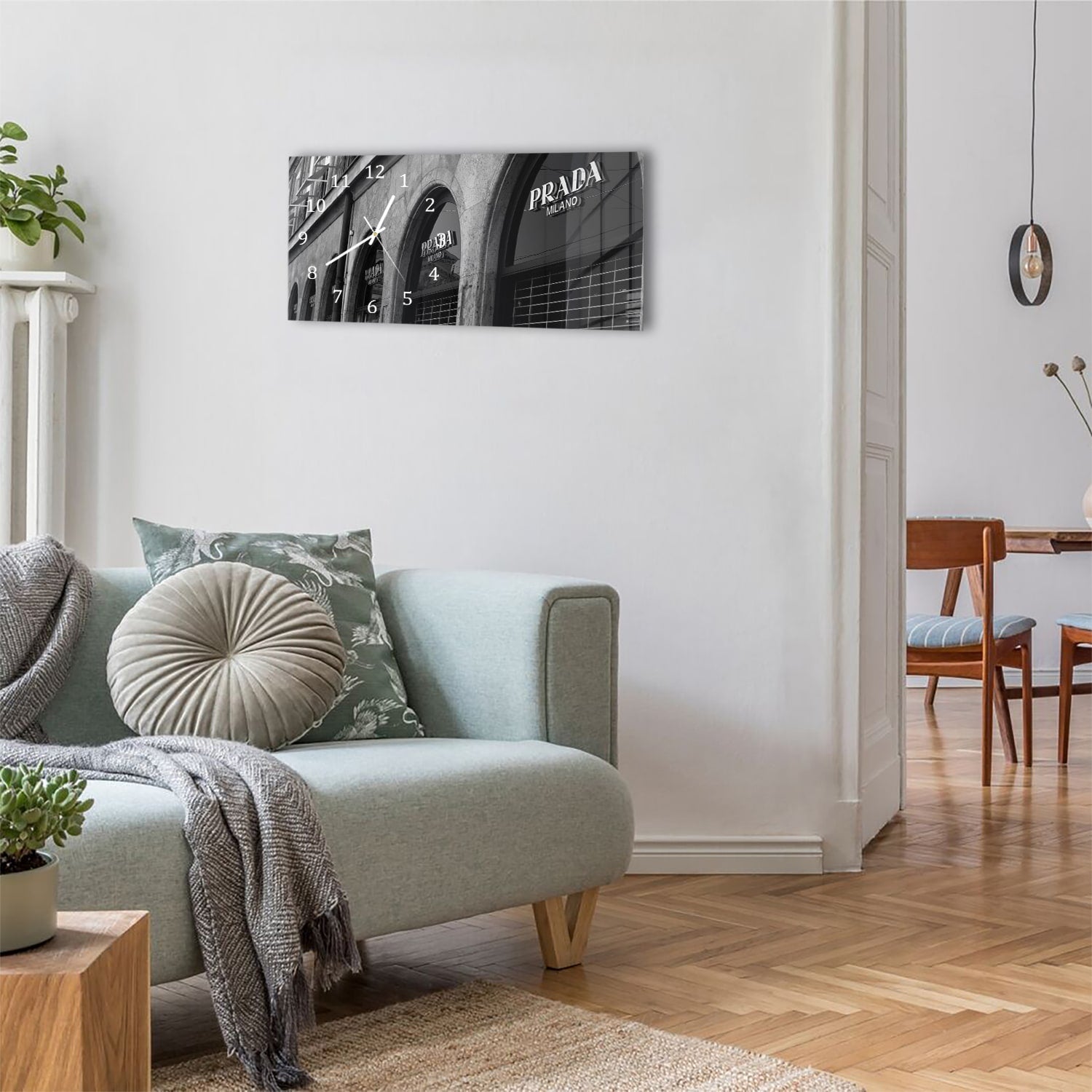 Wanduhr 60x30 - Prada Milano