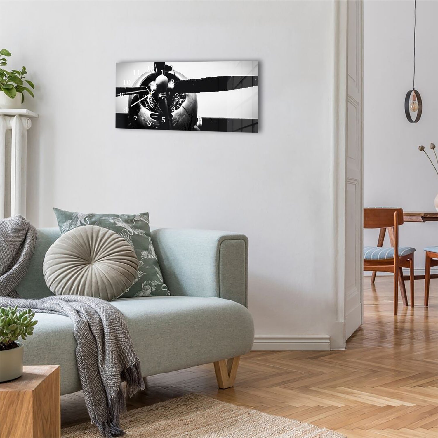 Wanduhr 60x30 - Radialmotor