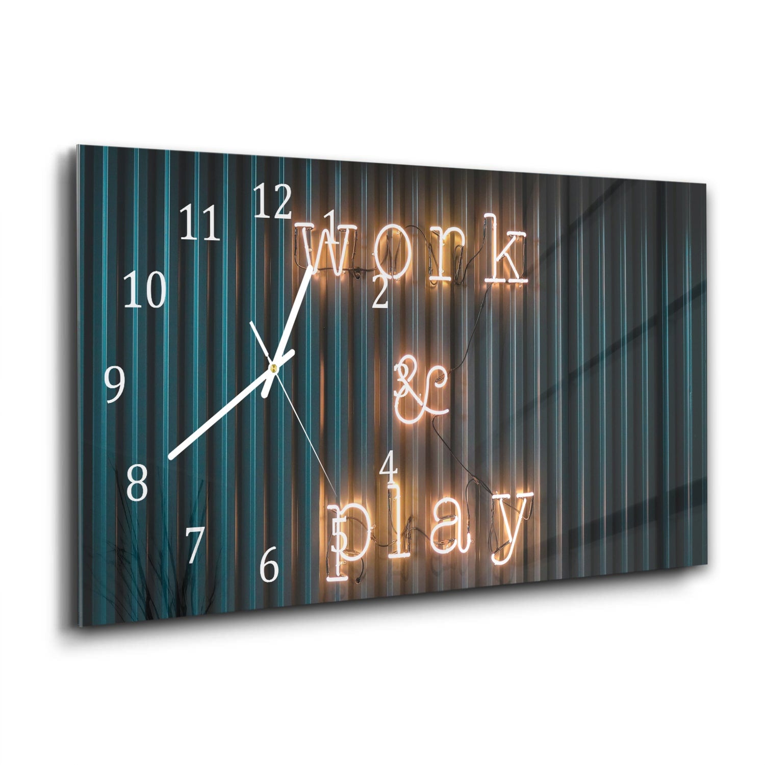 Wanduhr 60x30 - Work & Play