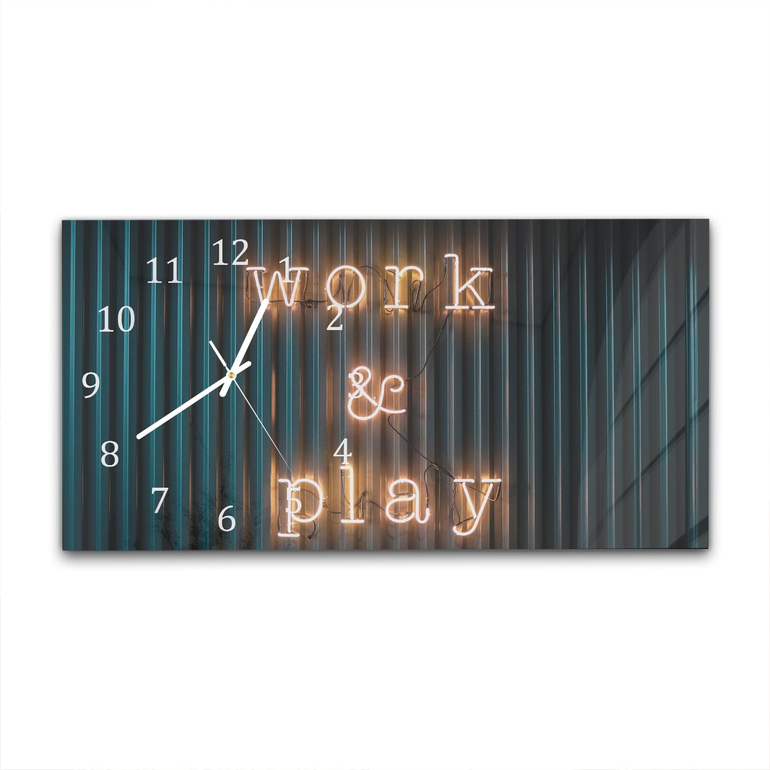 Wanduhr 60x30 - Work & Play