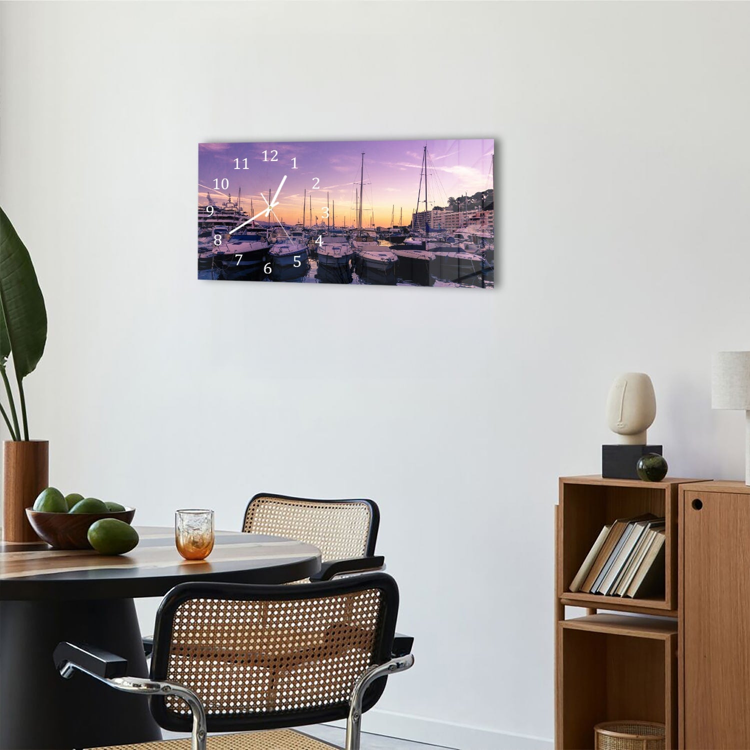 Wanduhr 60x30 - Jachthafen