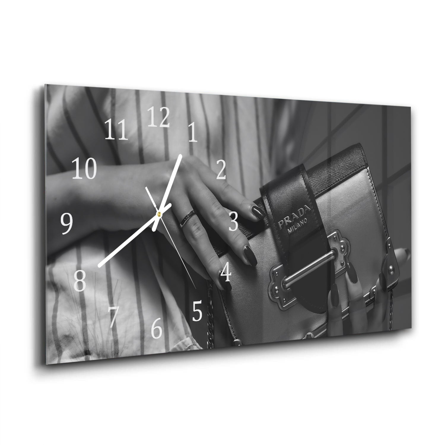 Wanduhr 60x30 - Prada-Tasche