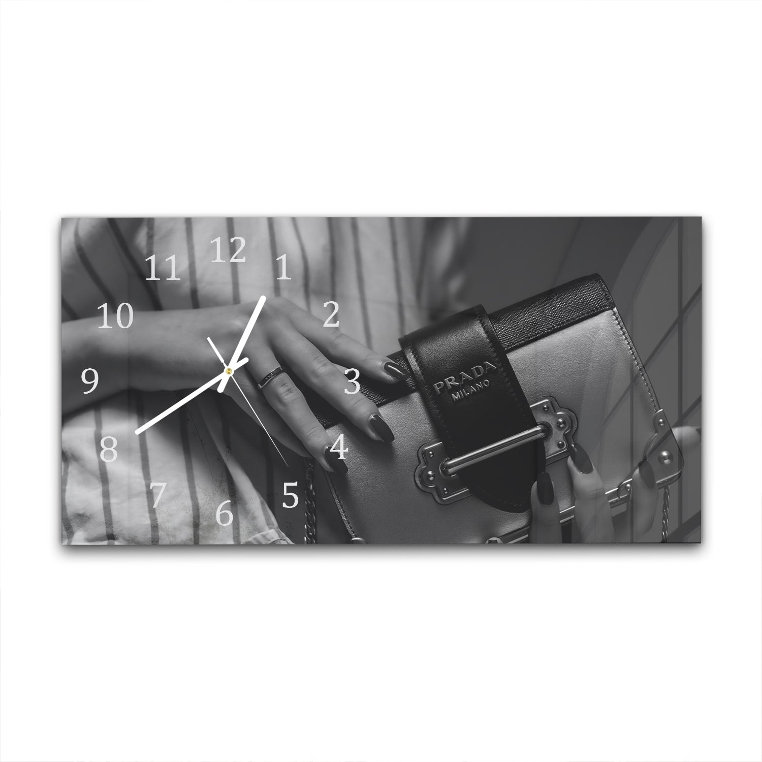 Wanduhr 60x30 - Prada-Tasche