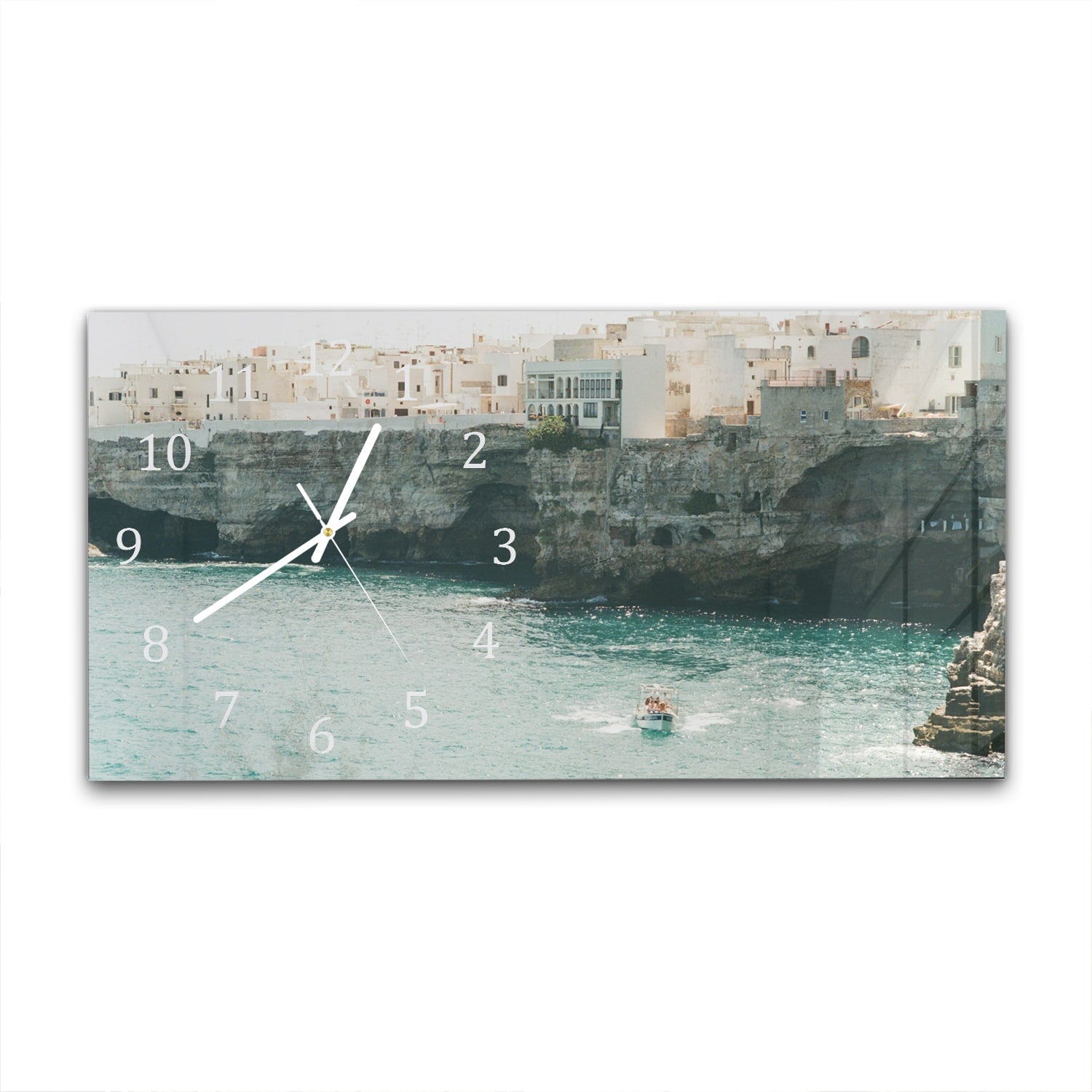 Wanduhr 60x30 - Puglia in Italien