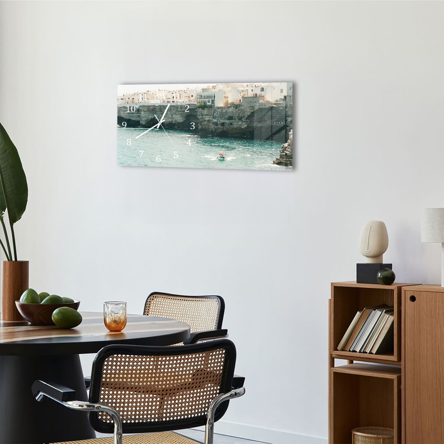 Wanduhr 60x30 - Puglia in Italien