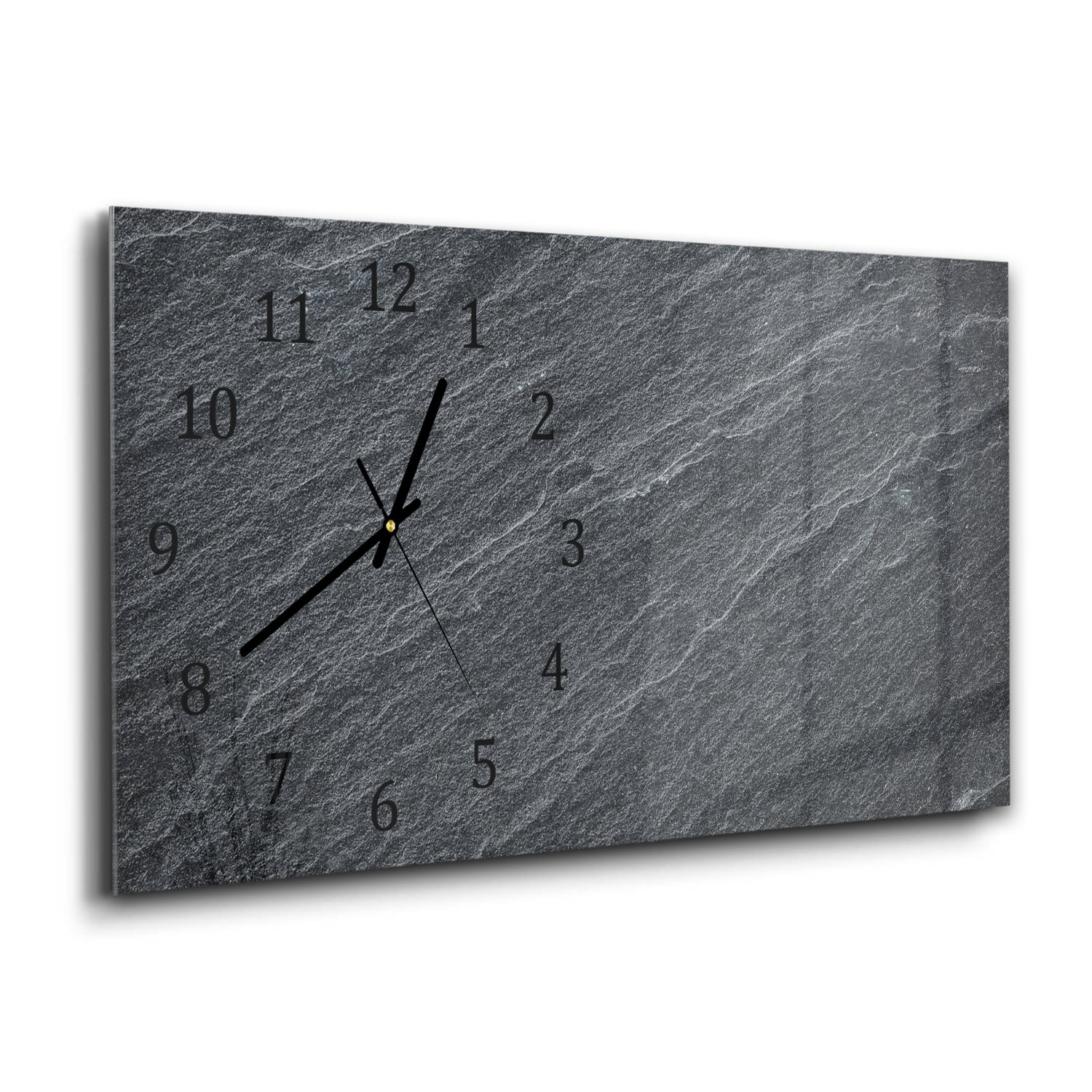 Wanduhr 60x30 - Dunkelgrauer Schiefer