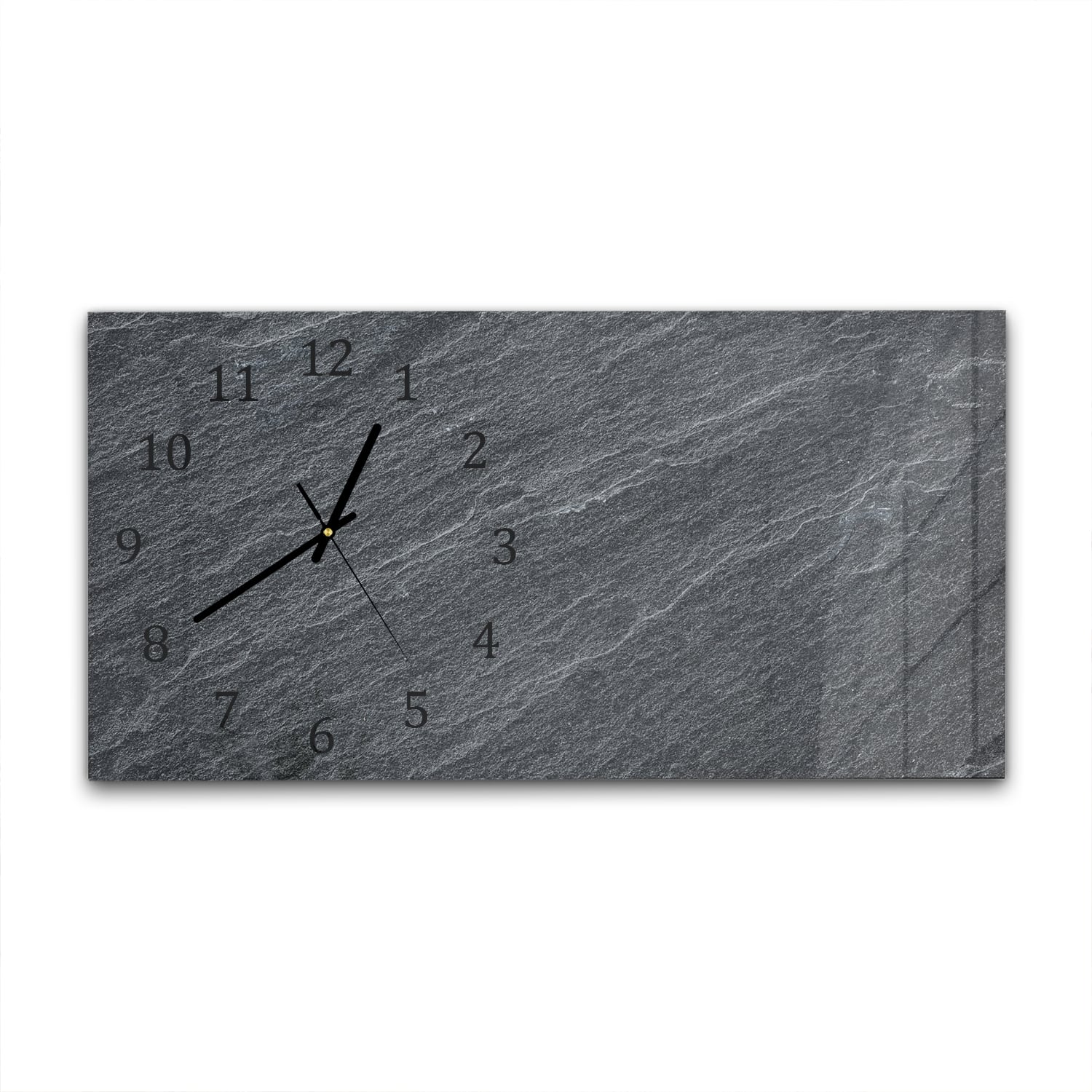 Wanduhr 60x30 - Dunkelgrauer Schiefer