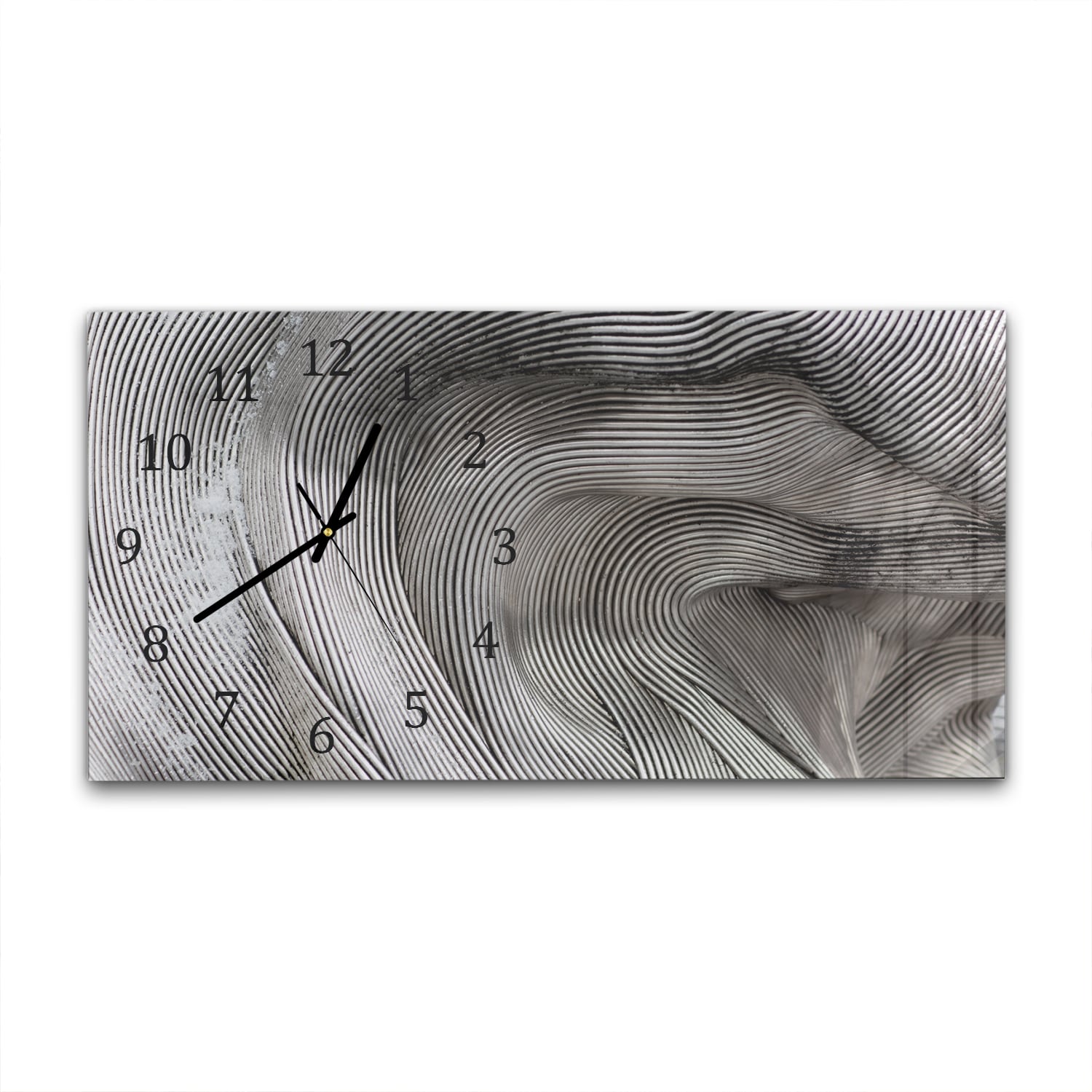 Wanduhr 60x30 - Gebogenes Eisen