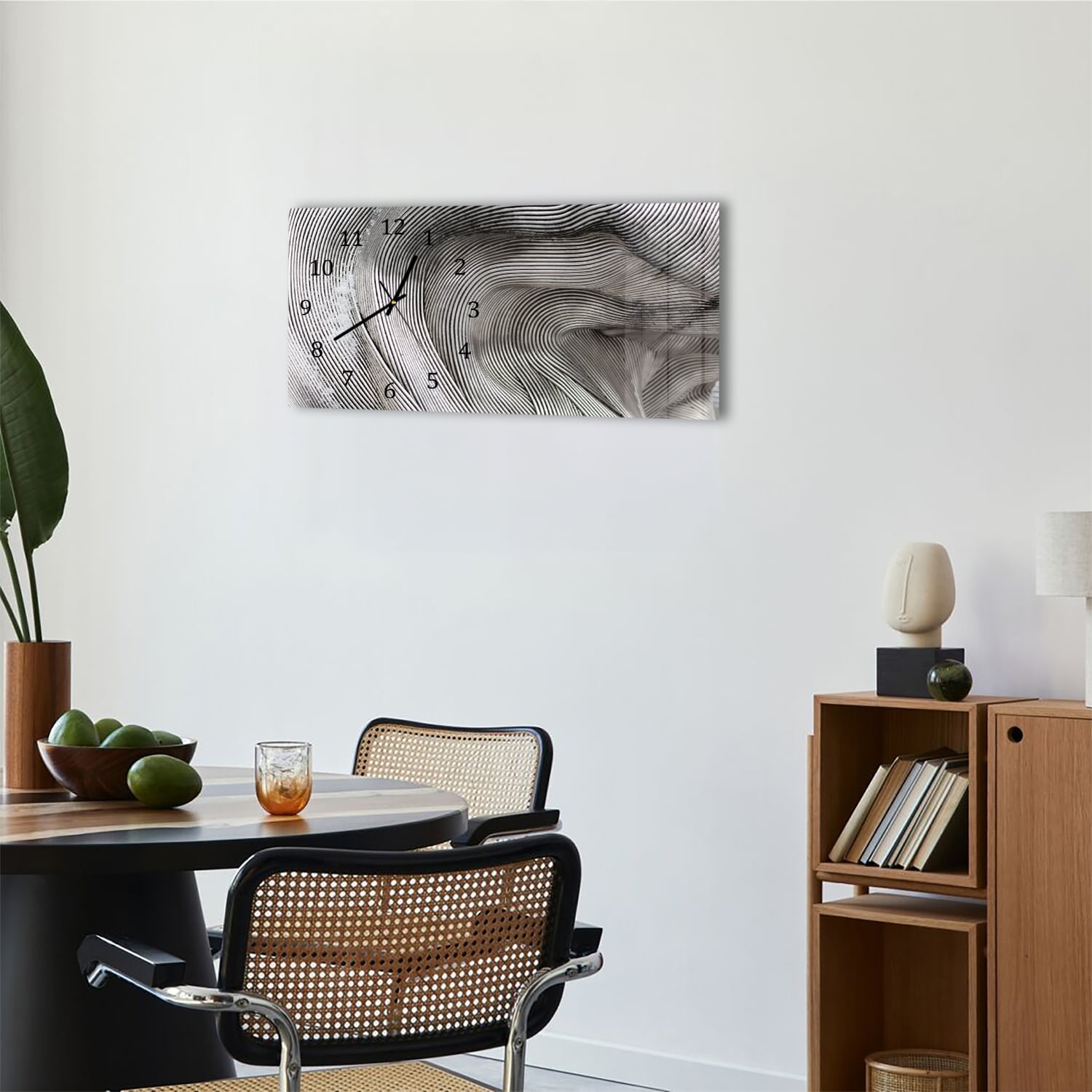 Wanduhr 60x30 - Gebogenes Eisen