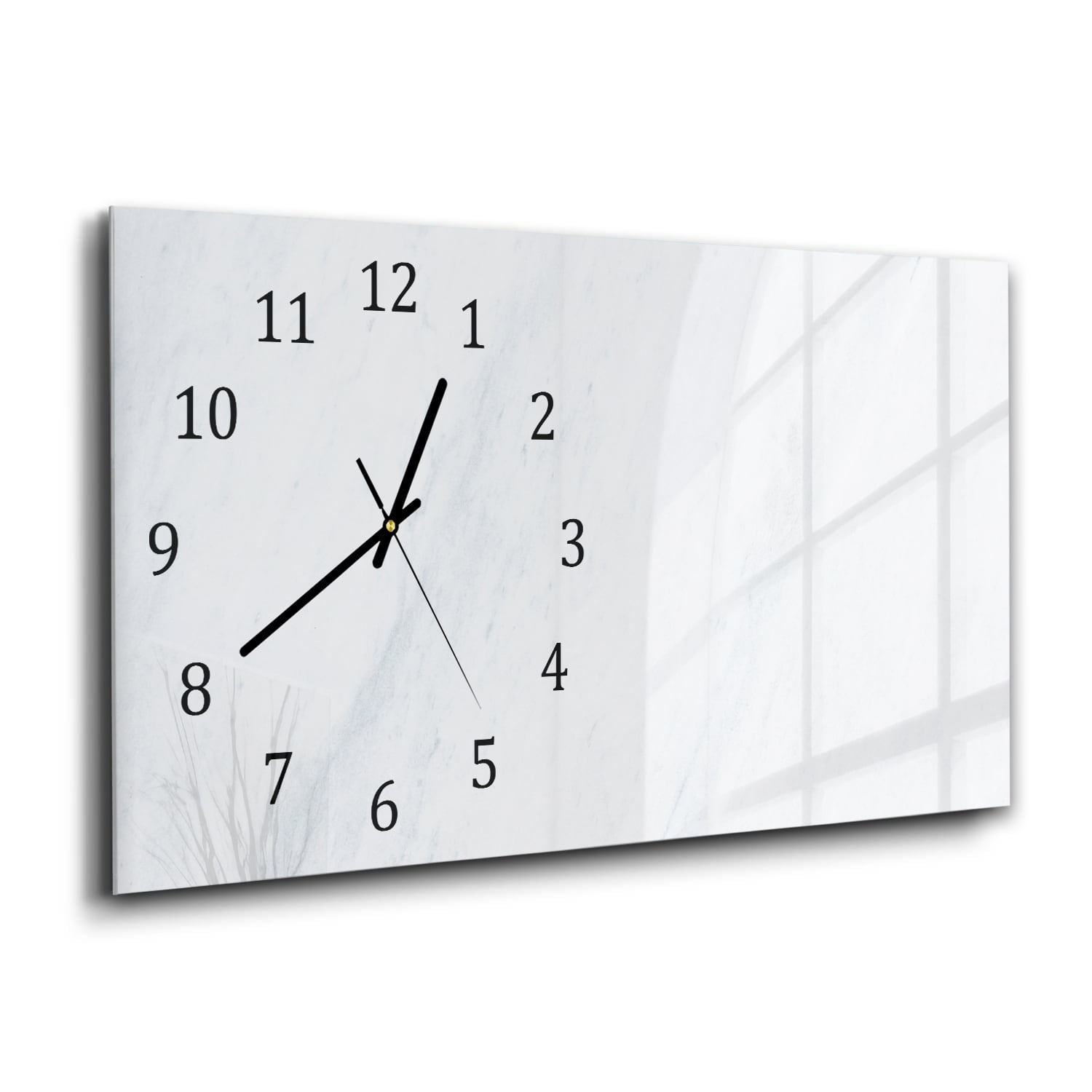 Wanduhr 60x30 - Weißer Marmor