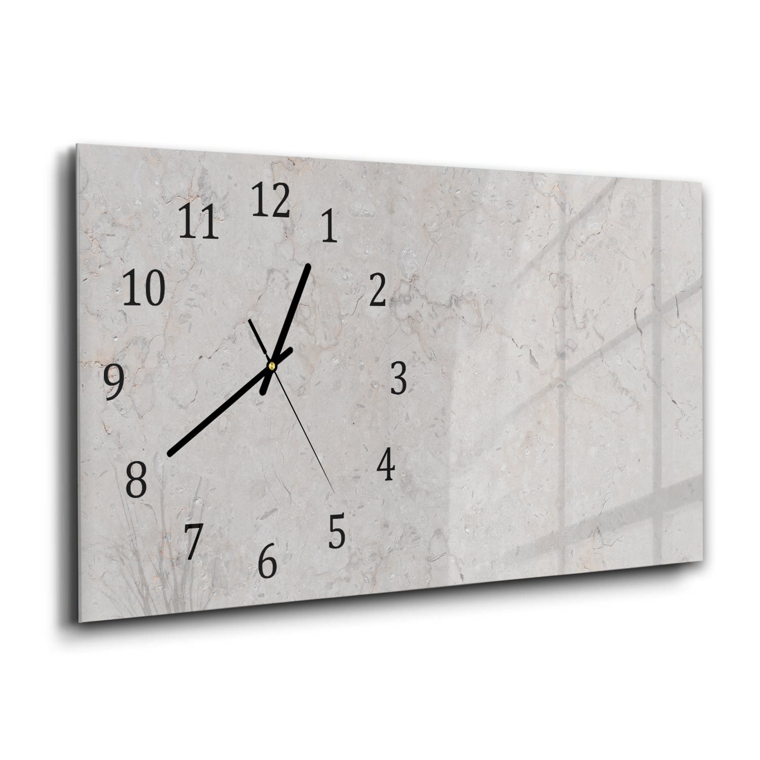 Wanduhr 60x30 - Klassischer beiger Marmor