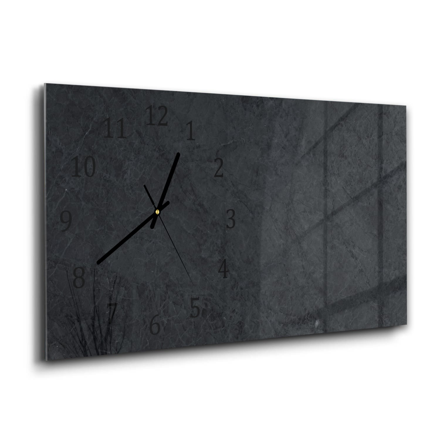 Wanduhr 60x30 - Schwarzer Marmor