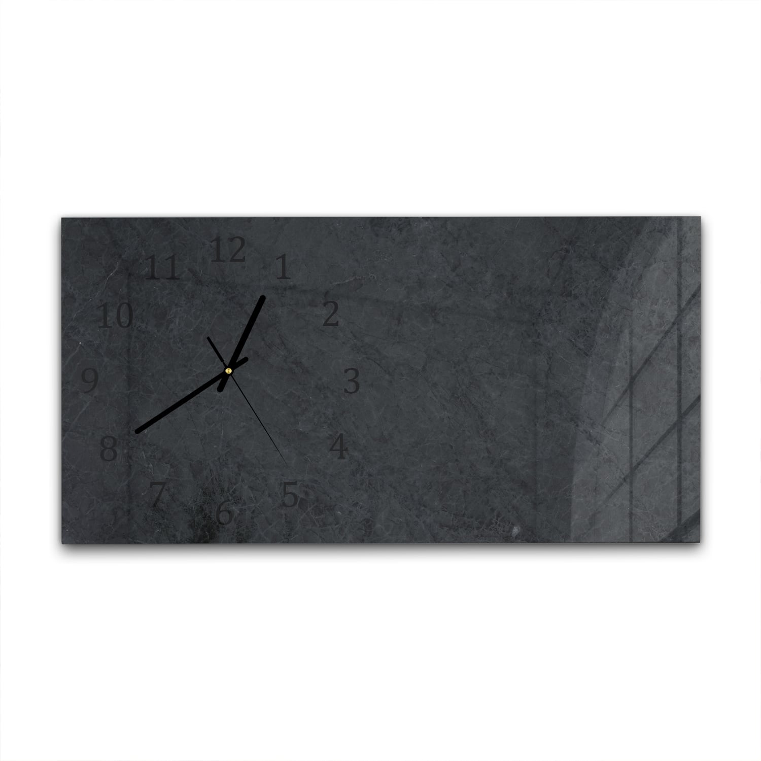 Wanduhr 60x30 - Schwarzer Marmor