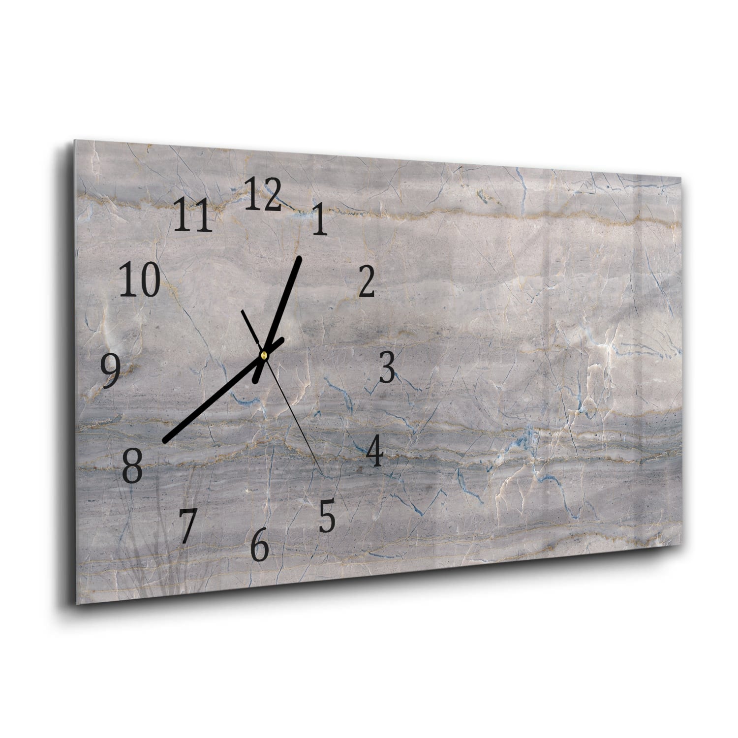 Wanduhr 60x30 - Grauer Marmor