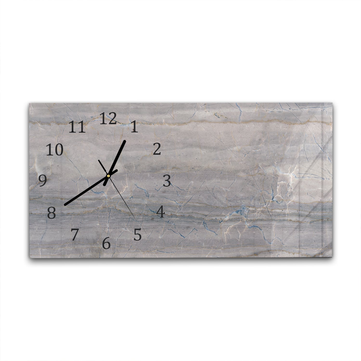 Wanduhr 60x30 - Grauer Marmor