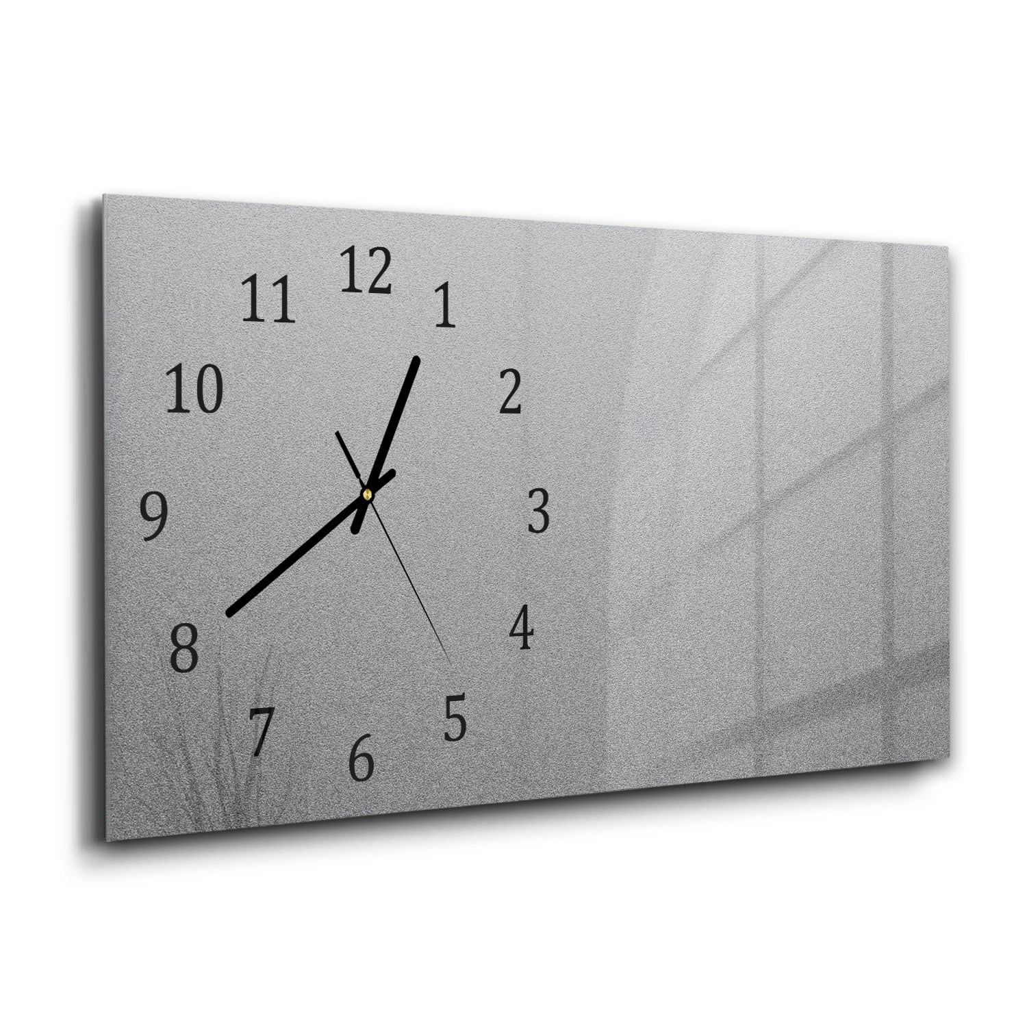 Wanduhr 60x30 - Mattes Silber