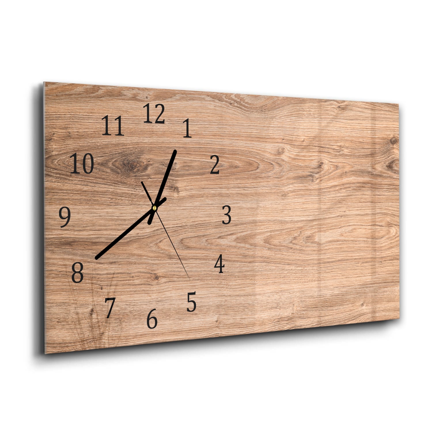 Wanduhr 60x30 - Eichenholz-Textur