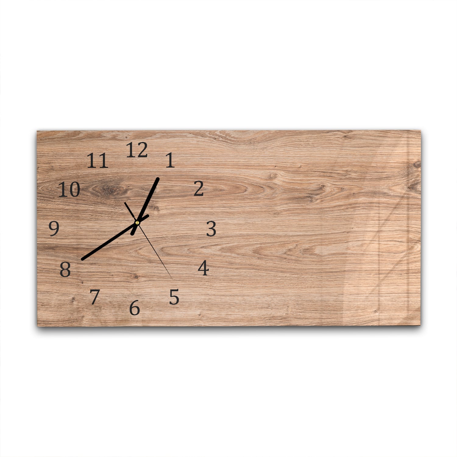 Wanduhr 60x30 - Eichenholz-Textur