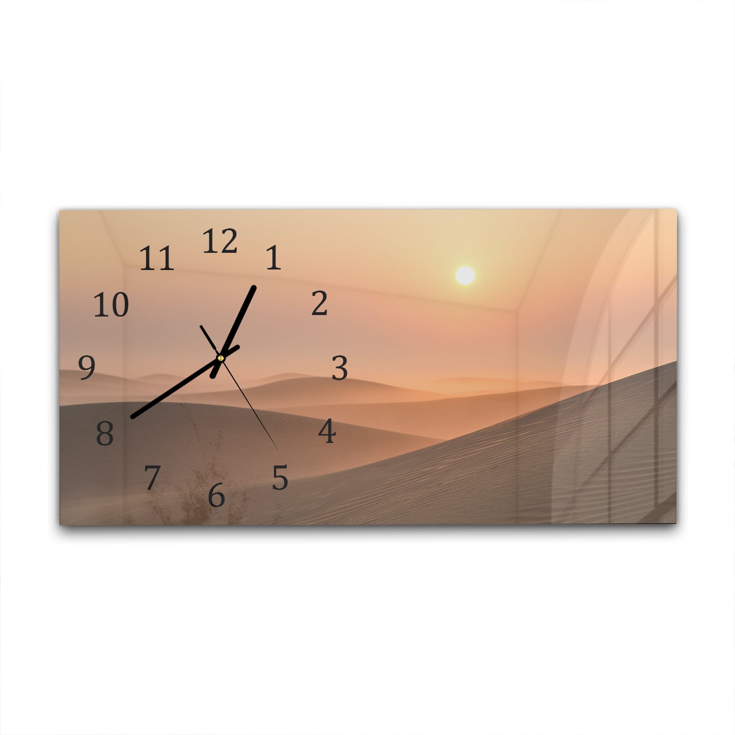 Wanduhr 60x30 - Wüsten bei Dubai