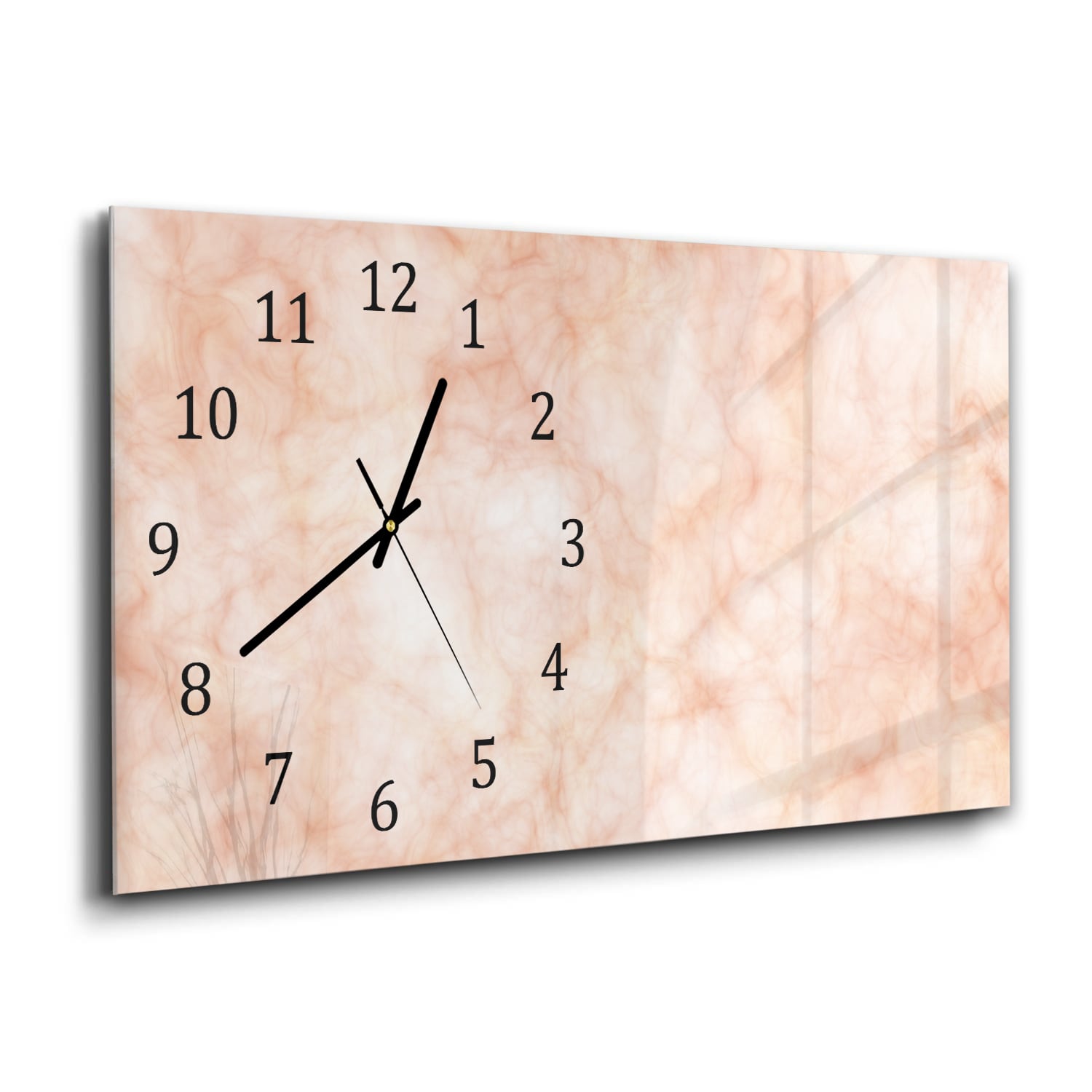 Wanduhr 60x30 - Pfirsichfarbener Marmor