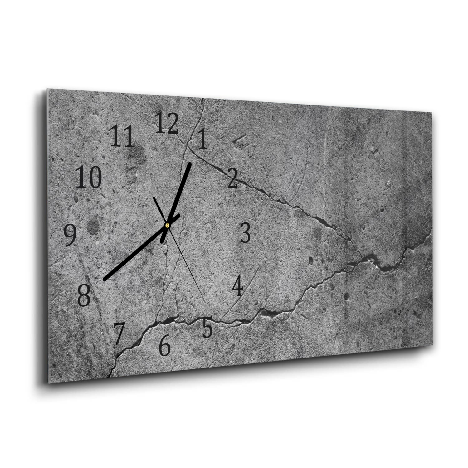 Wanduhr 60x30 - Beton mit Rissen