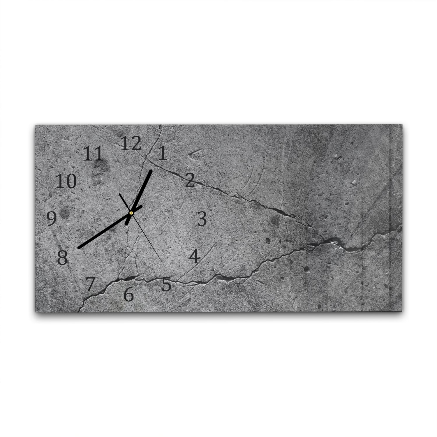 Wanduhr 60x30 - Beton mit Rissen