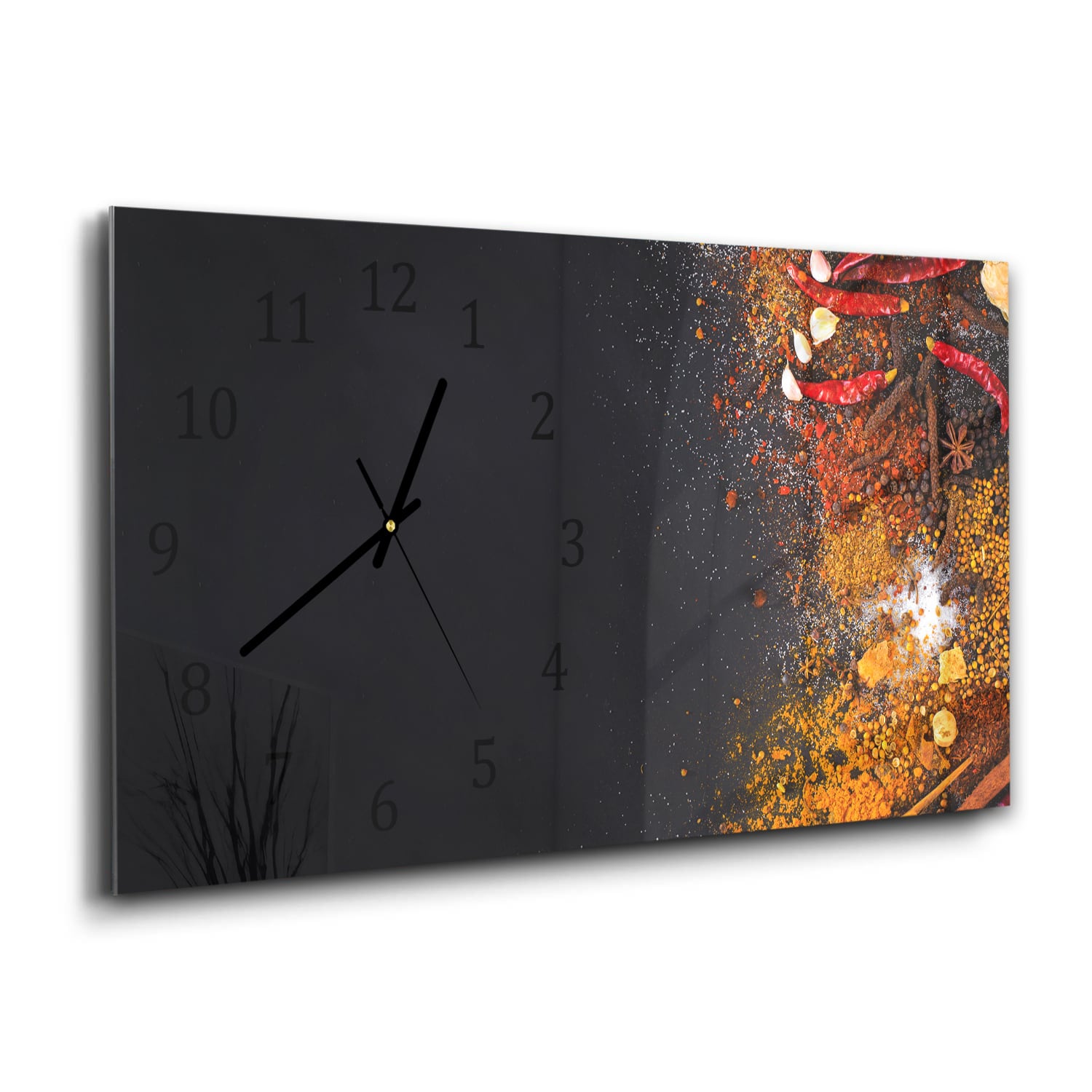 Wanduhr 60x30 - Geschmackvolle Gewürze