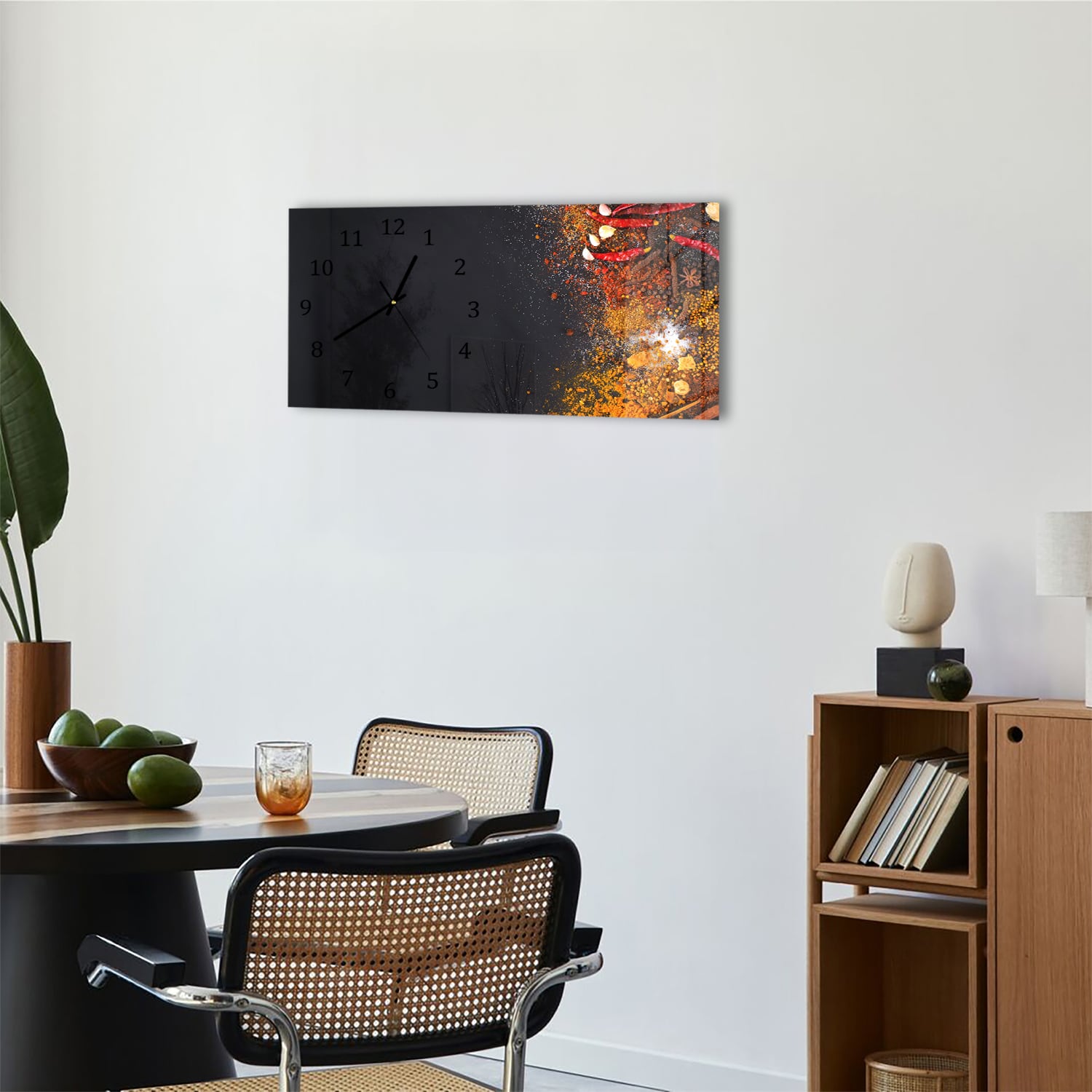 Wanduhr 60x30 - Geschmackvolle Gewürze