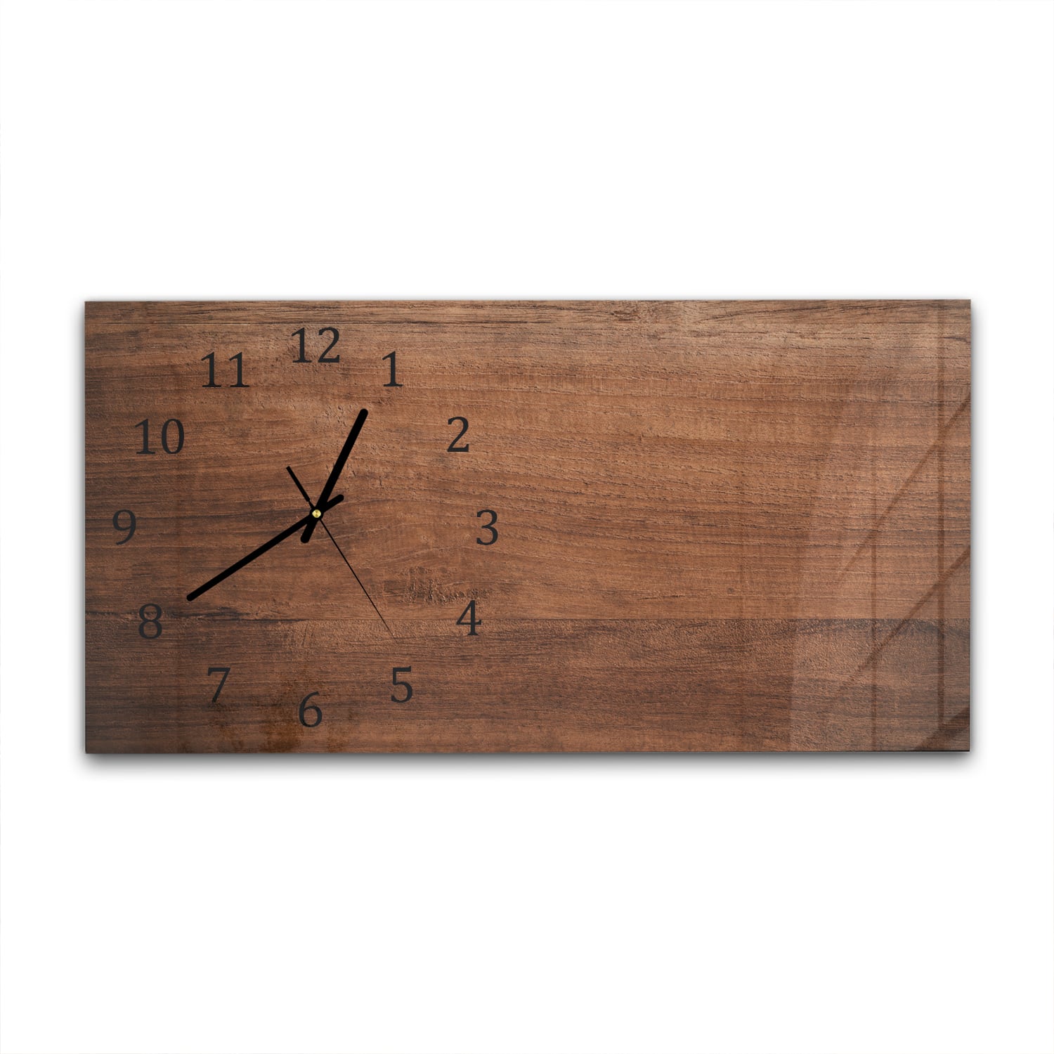 Wanduhr 60x30 - Altes braunes Holz