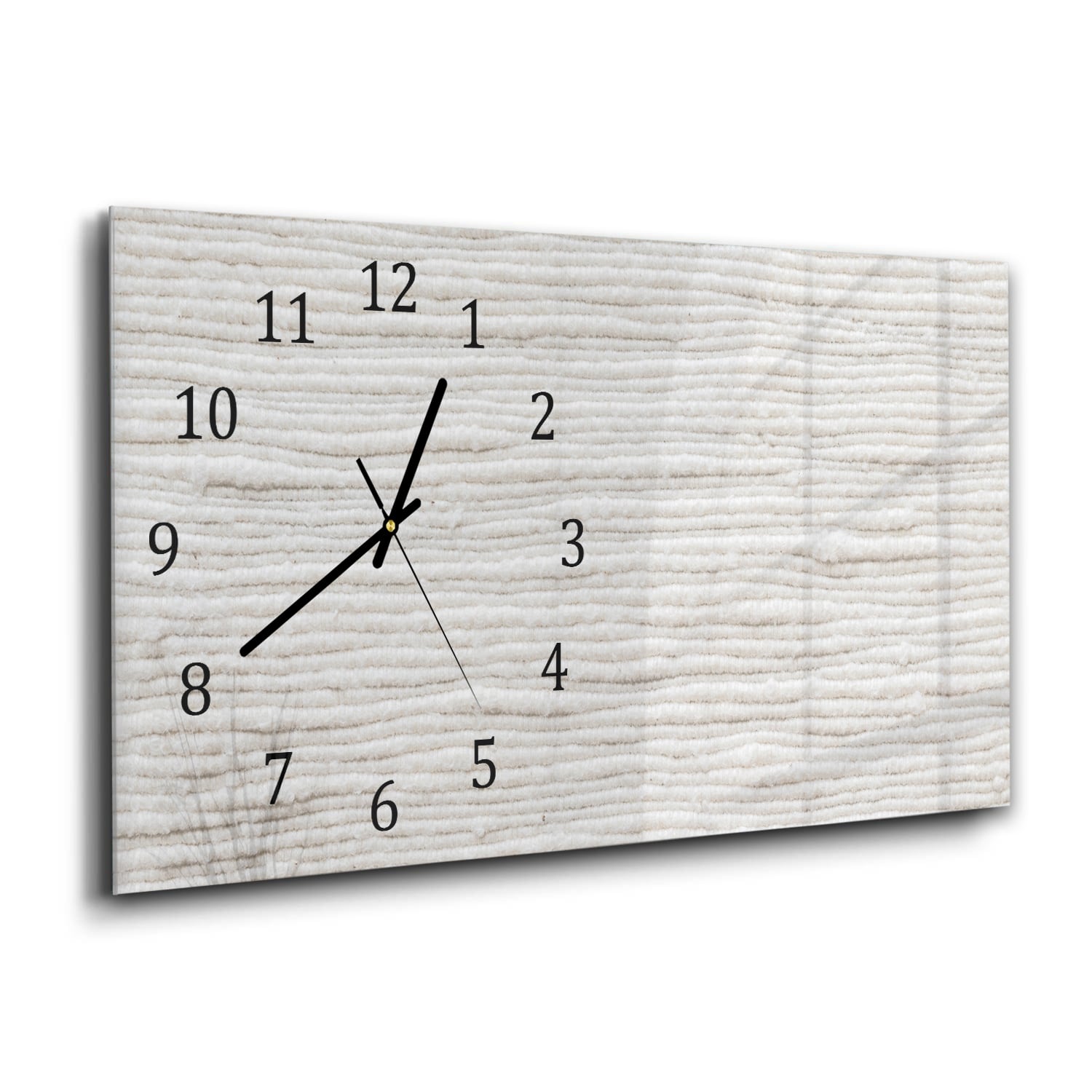 Wanduhr 60x30 - Weiße Baumwolle