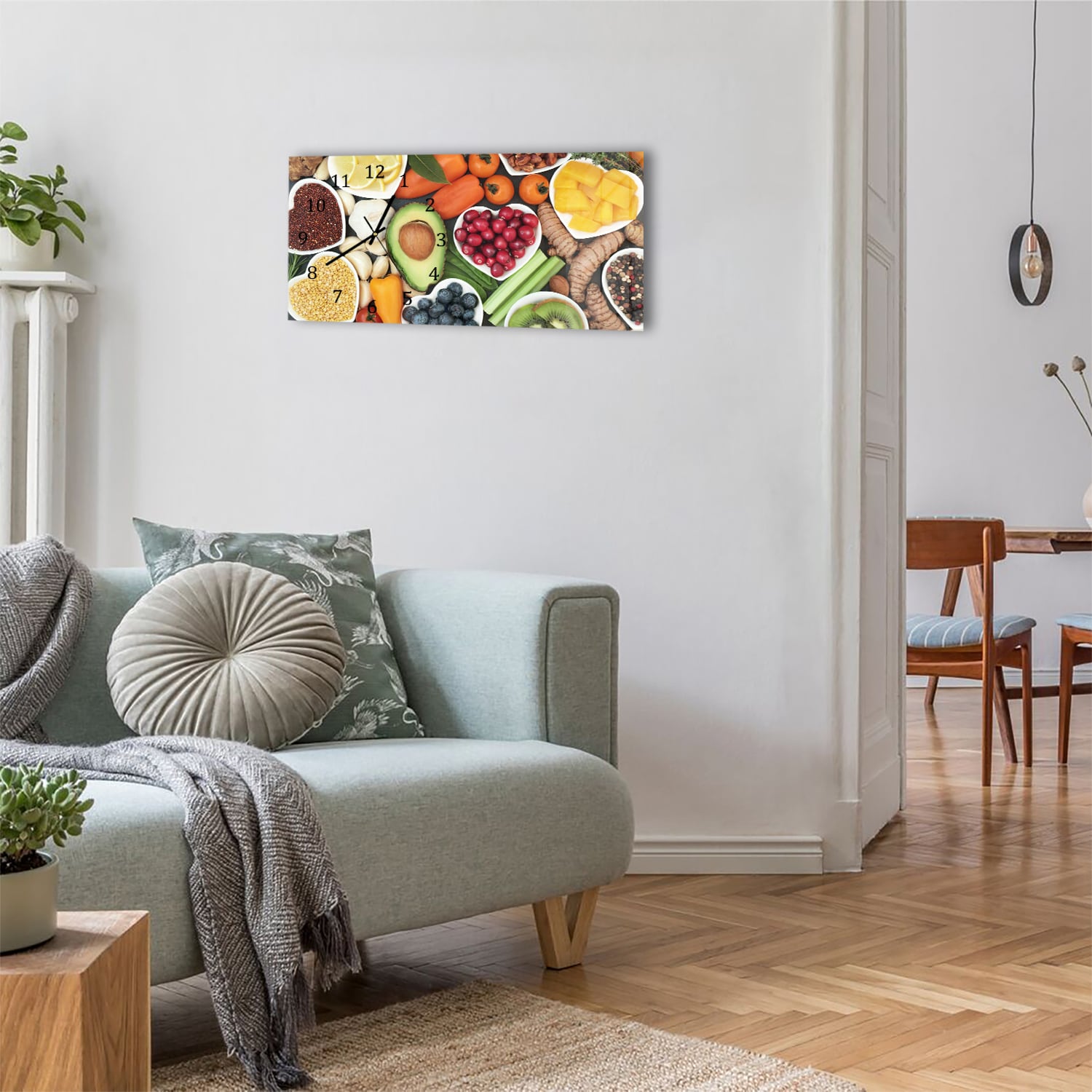 Wanduhr 60x30 - Gesunde Zutaten