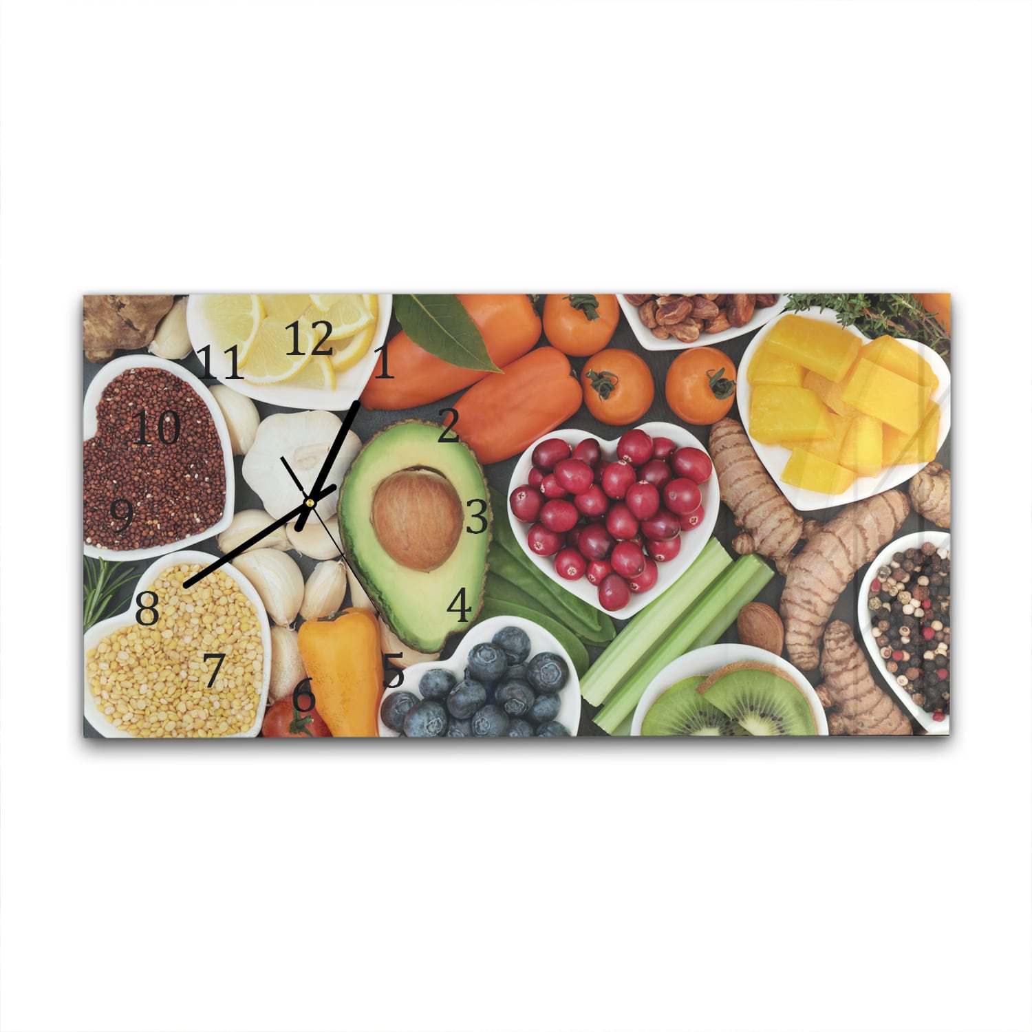 Wanduhr 60x30 - Gesunde Zutaten