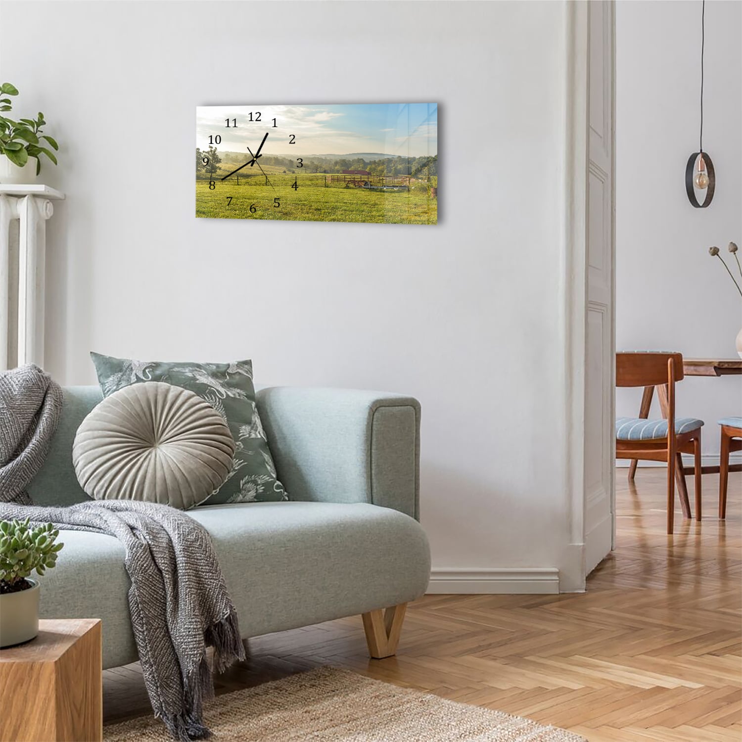 Wanduhr 60x30 - Feld bei Smith Mountain