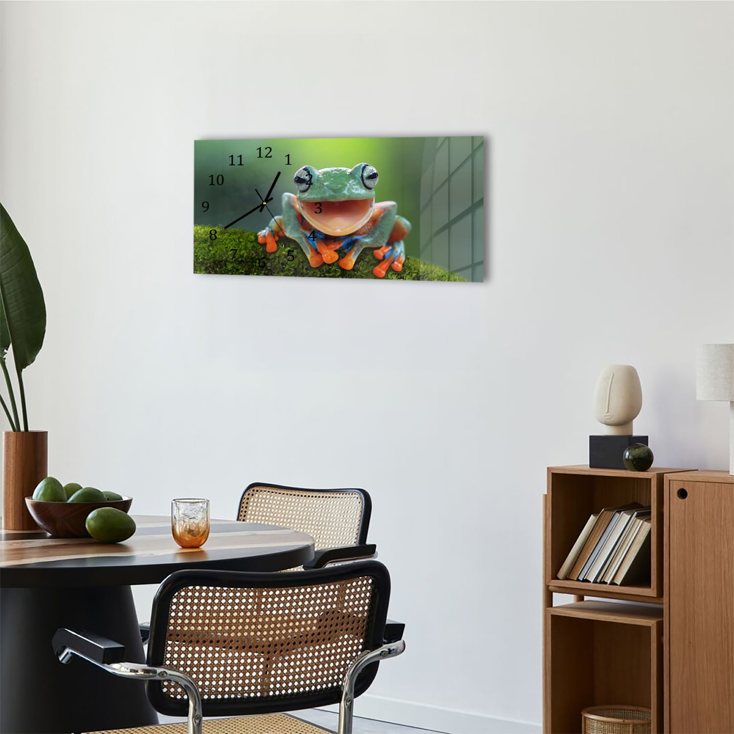 Wanduhr 60x30 - Baumfrosch
