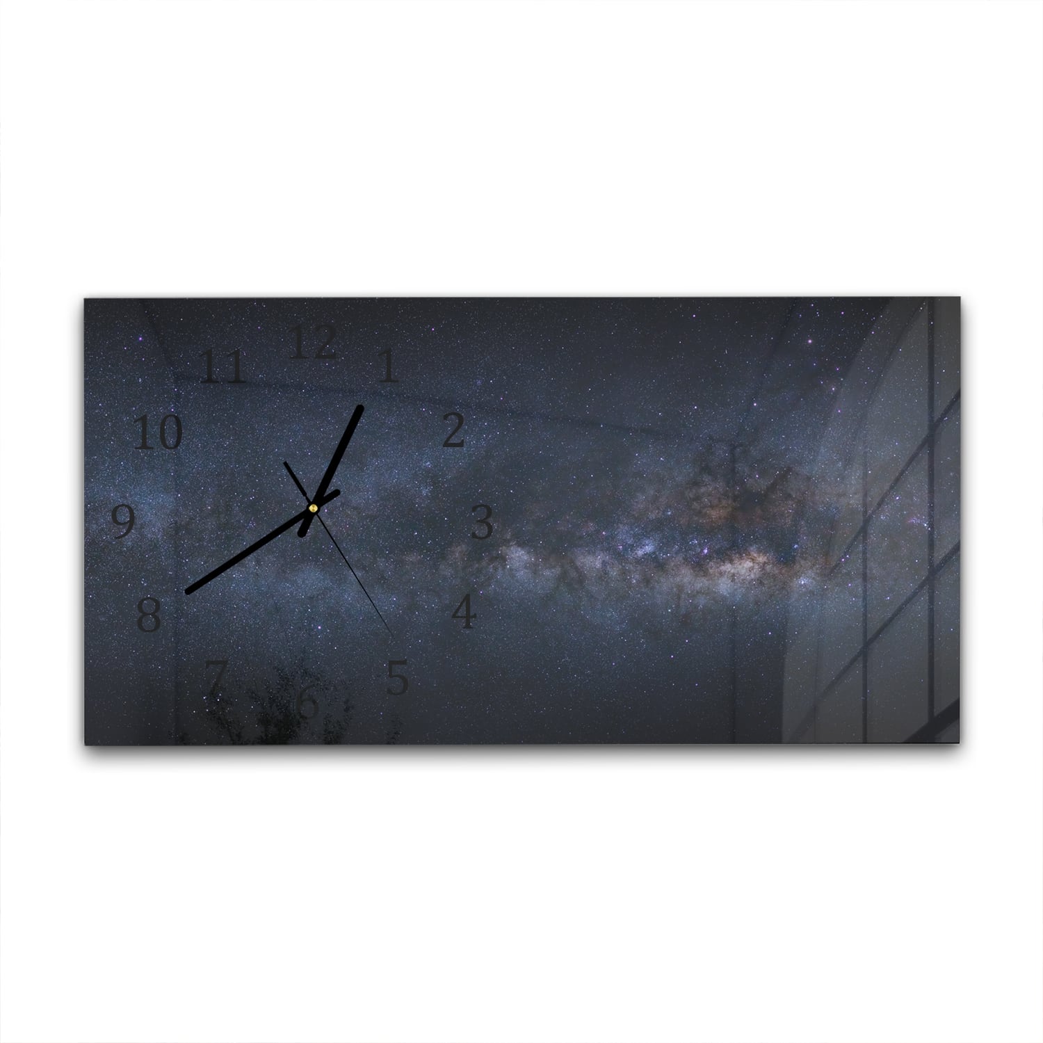 Wanduhr 60x30 - Die Milchstraße