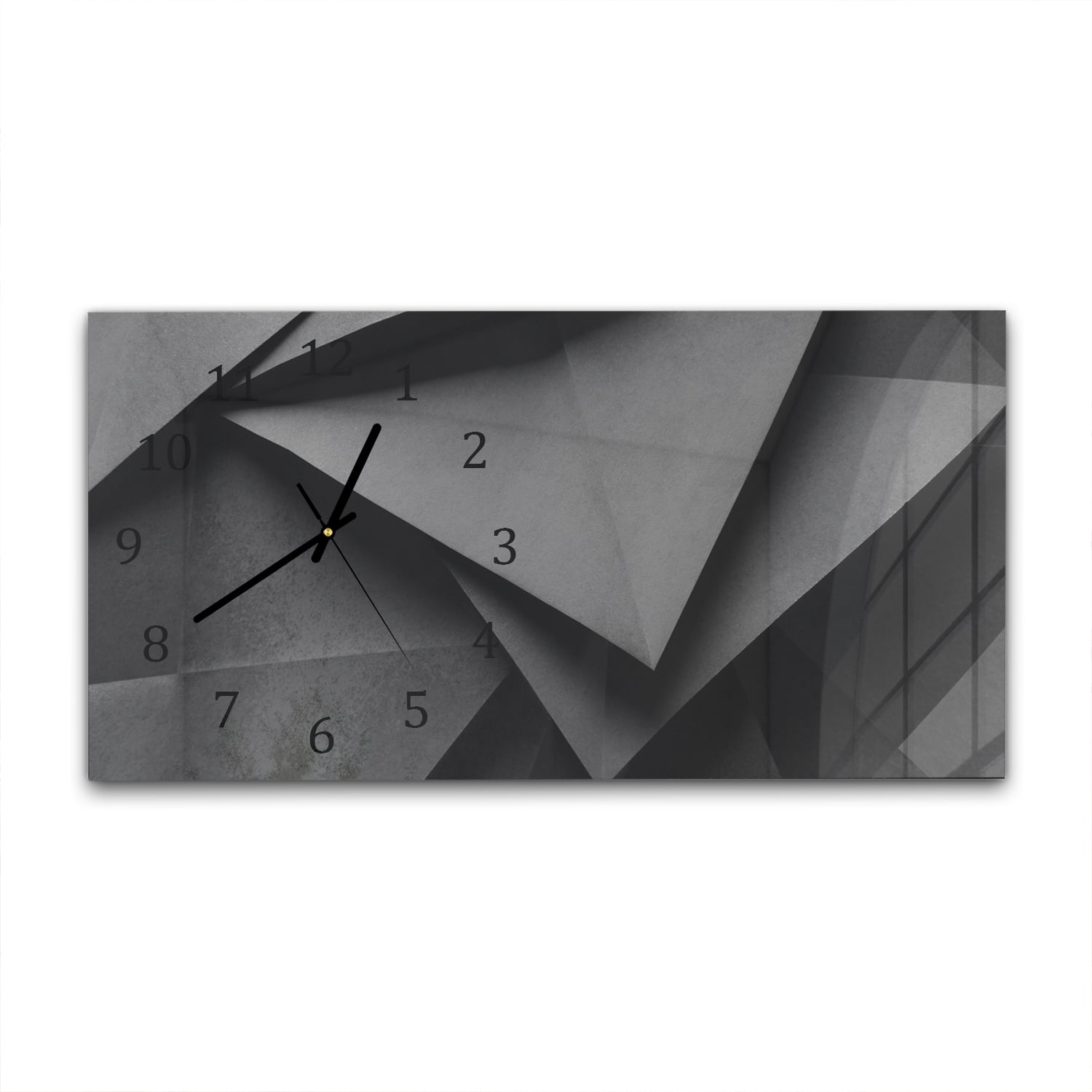 Wanduhr 60x30 - Geometrische Formen